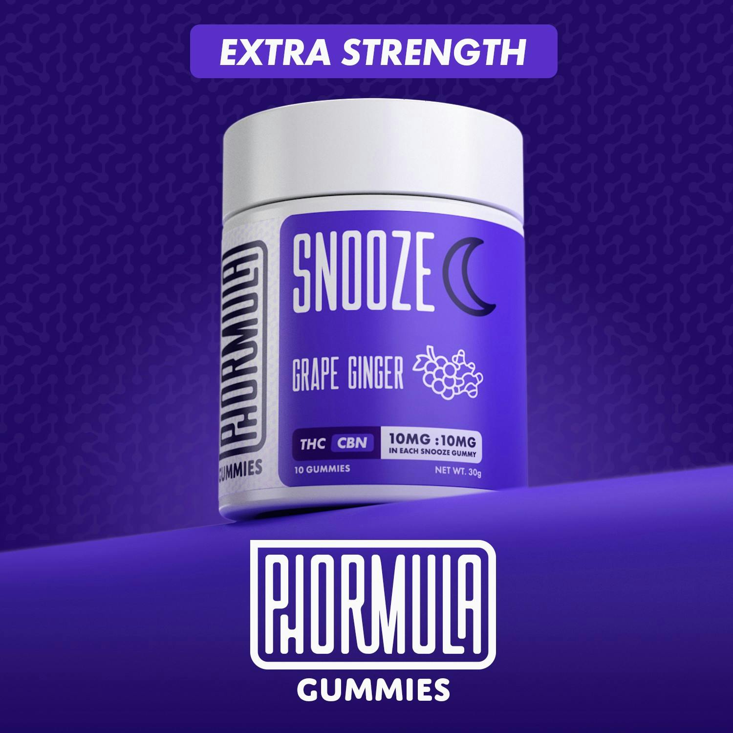 Snooze Grape Ginger Gummies 1000mg