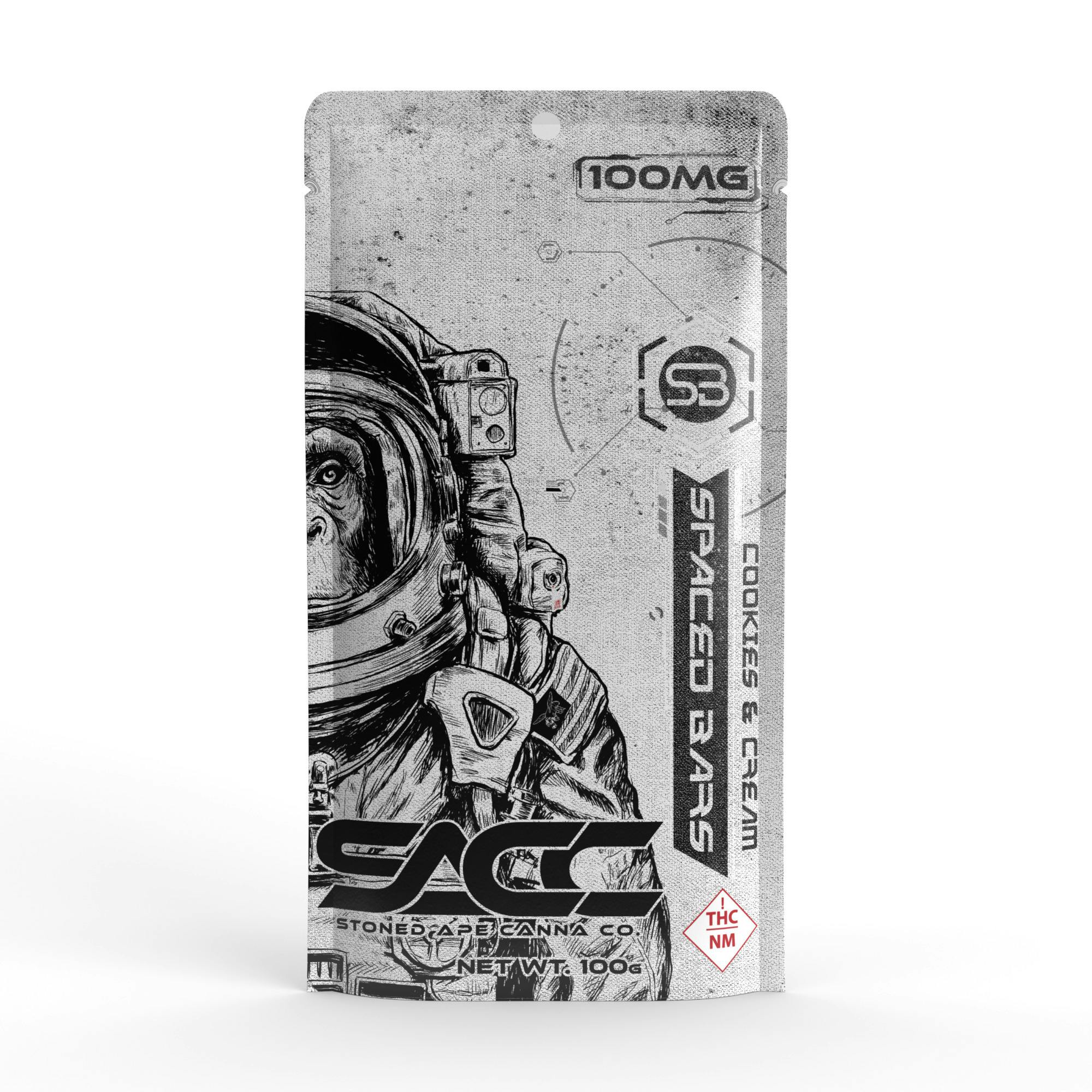100mg Cookies & Cream Spaced Bar at Stoned Ape Canna Co.