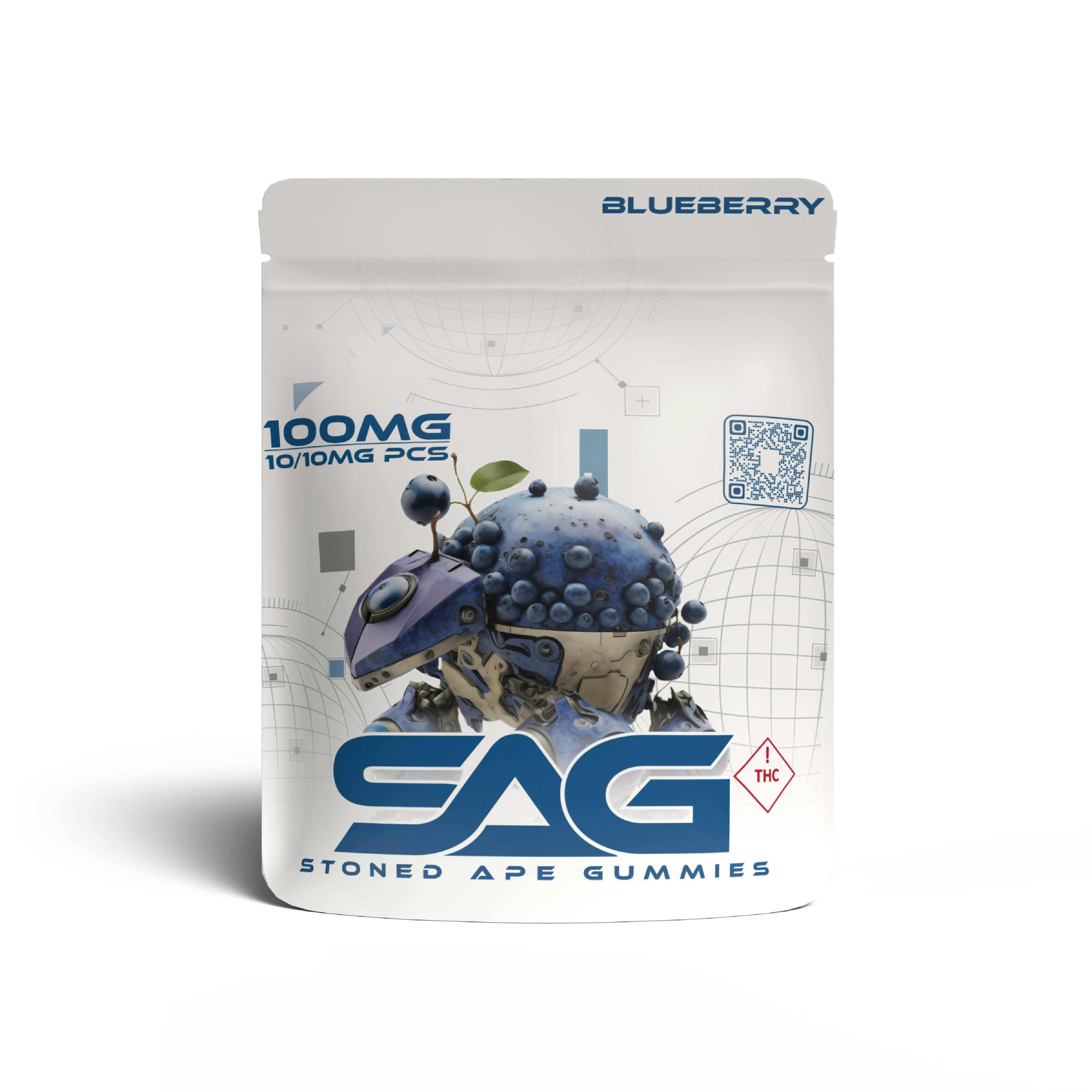 100mg Blueberry Stoned Ape Gummies at Stoned Ape Canna Co.