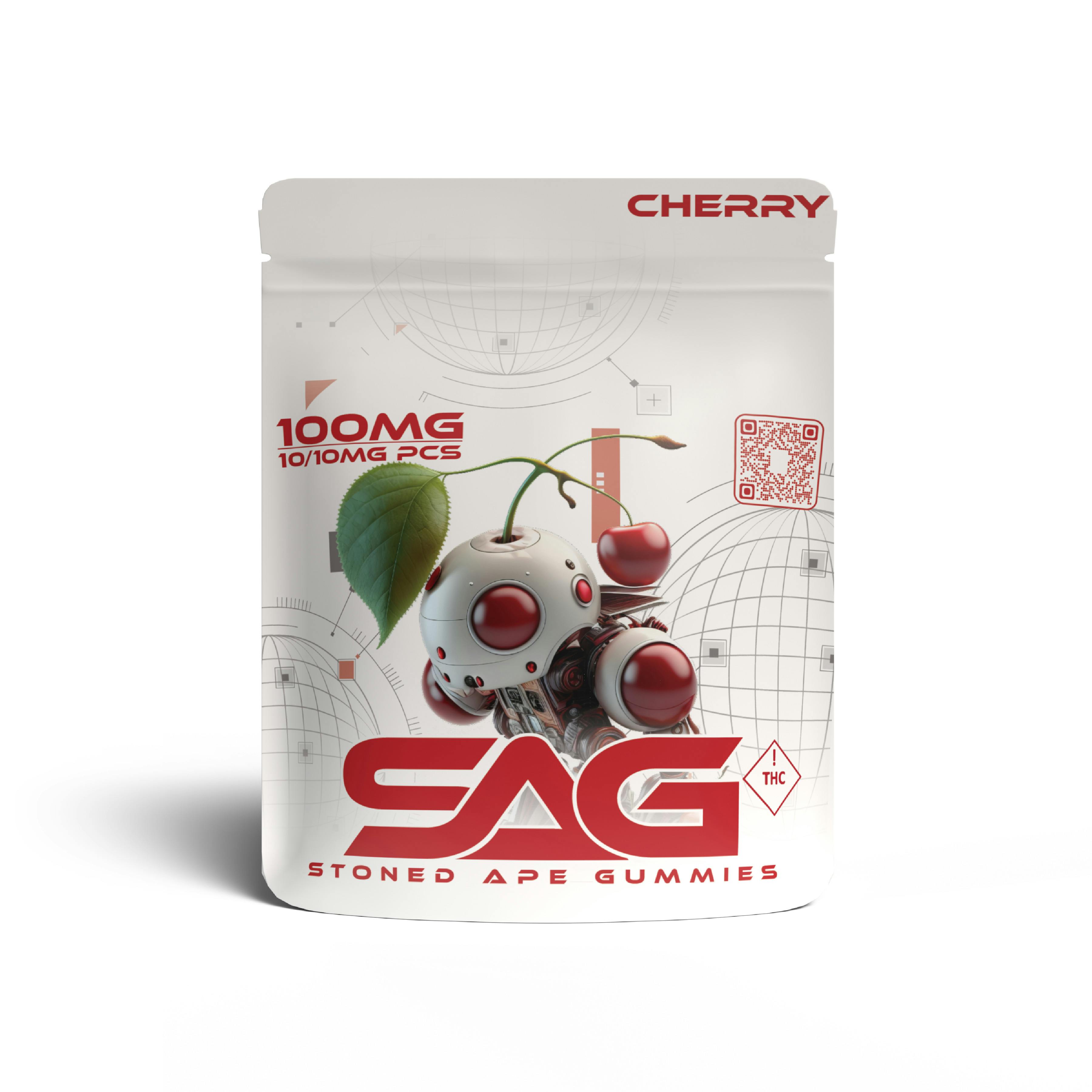 100mg Cherry Stoned Ape Gummies at Stoned Ape Canna Co.