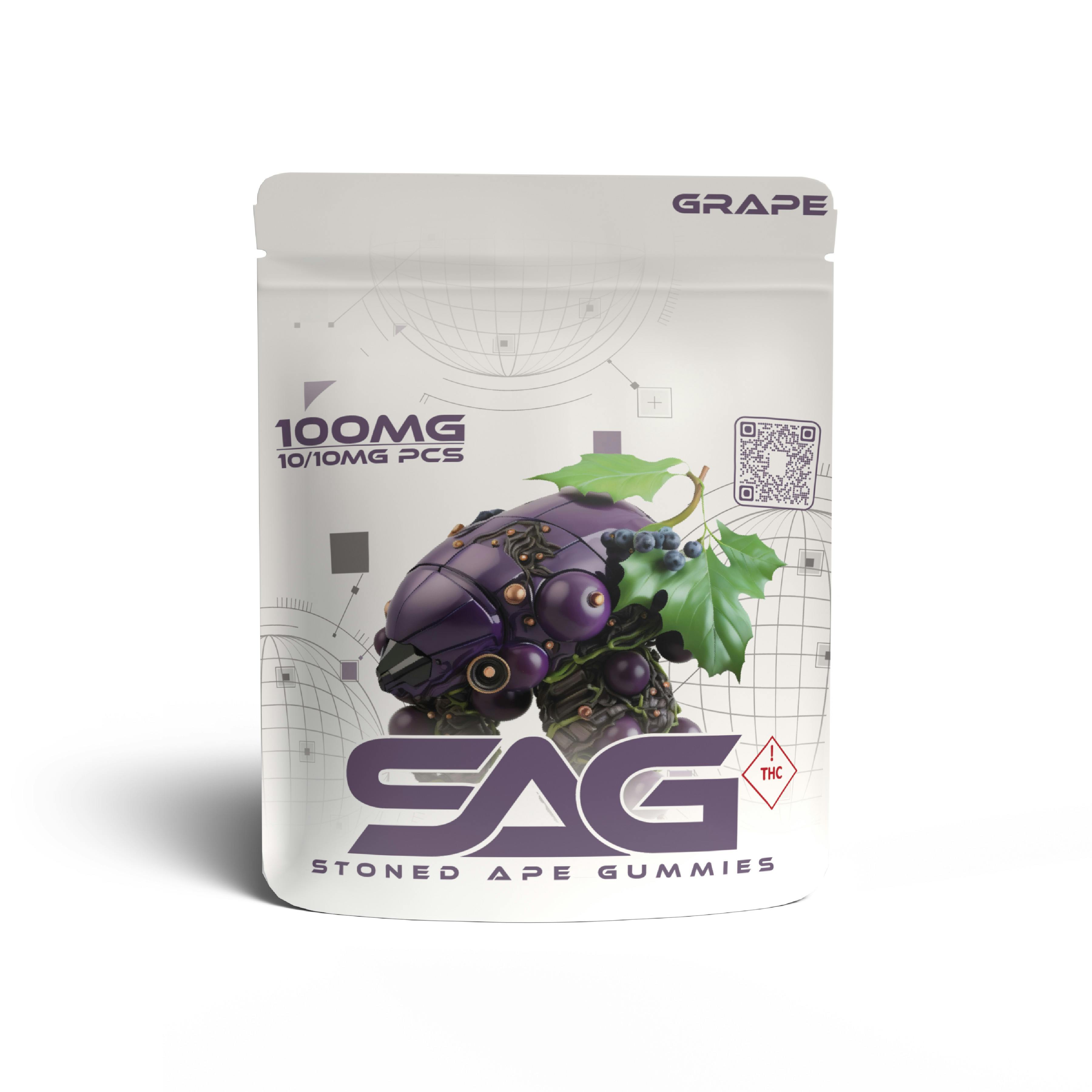 100mg Grape Stoned Ape Gummies at Stoned Ape Canna Co.