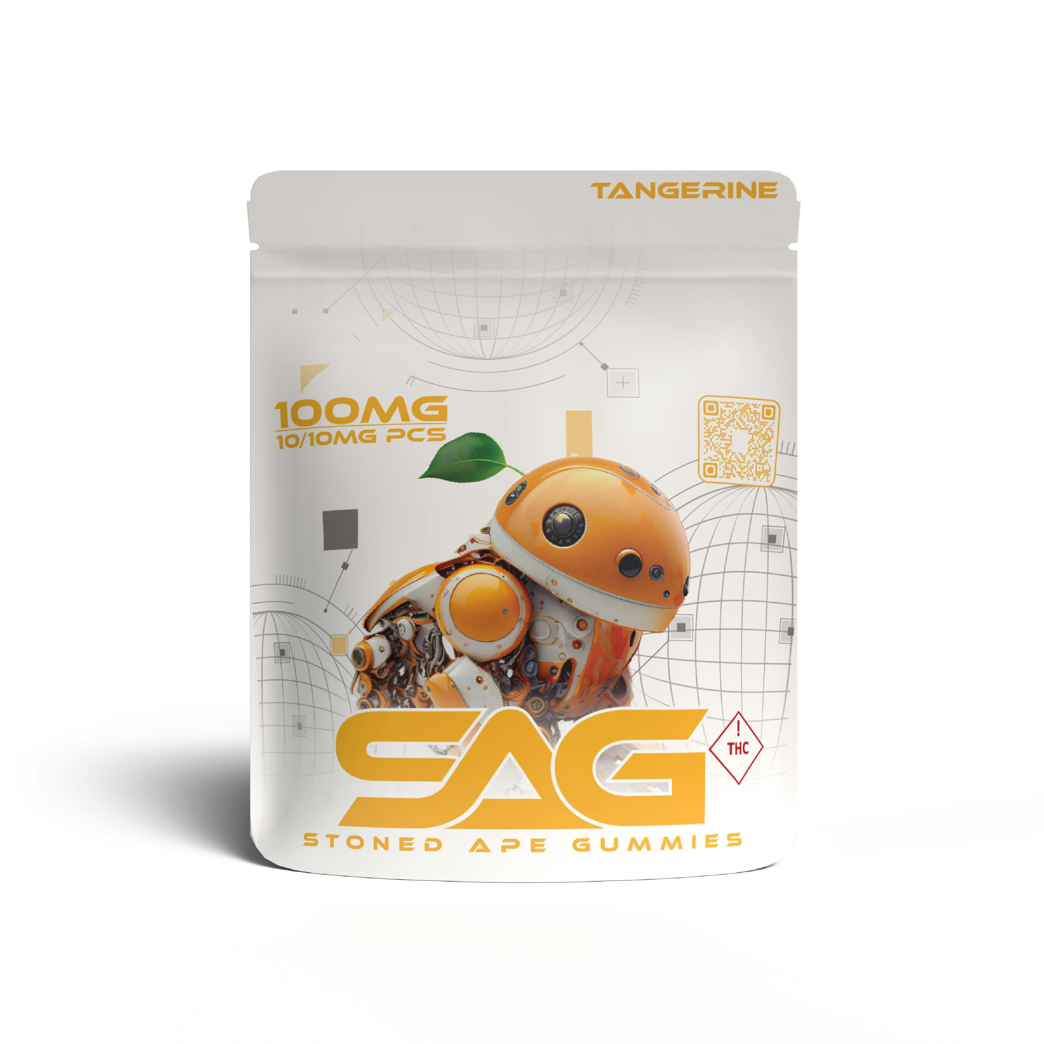 100mg Tangerine Stoned Ape Gummies at Stoned Ape Canna Co.