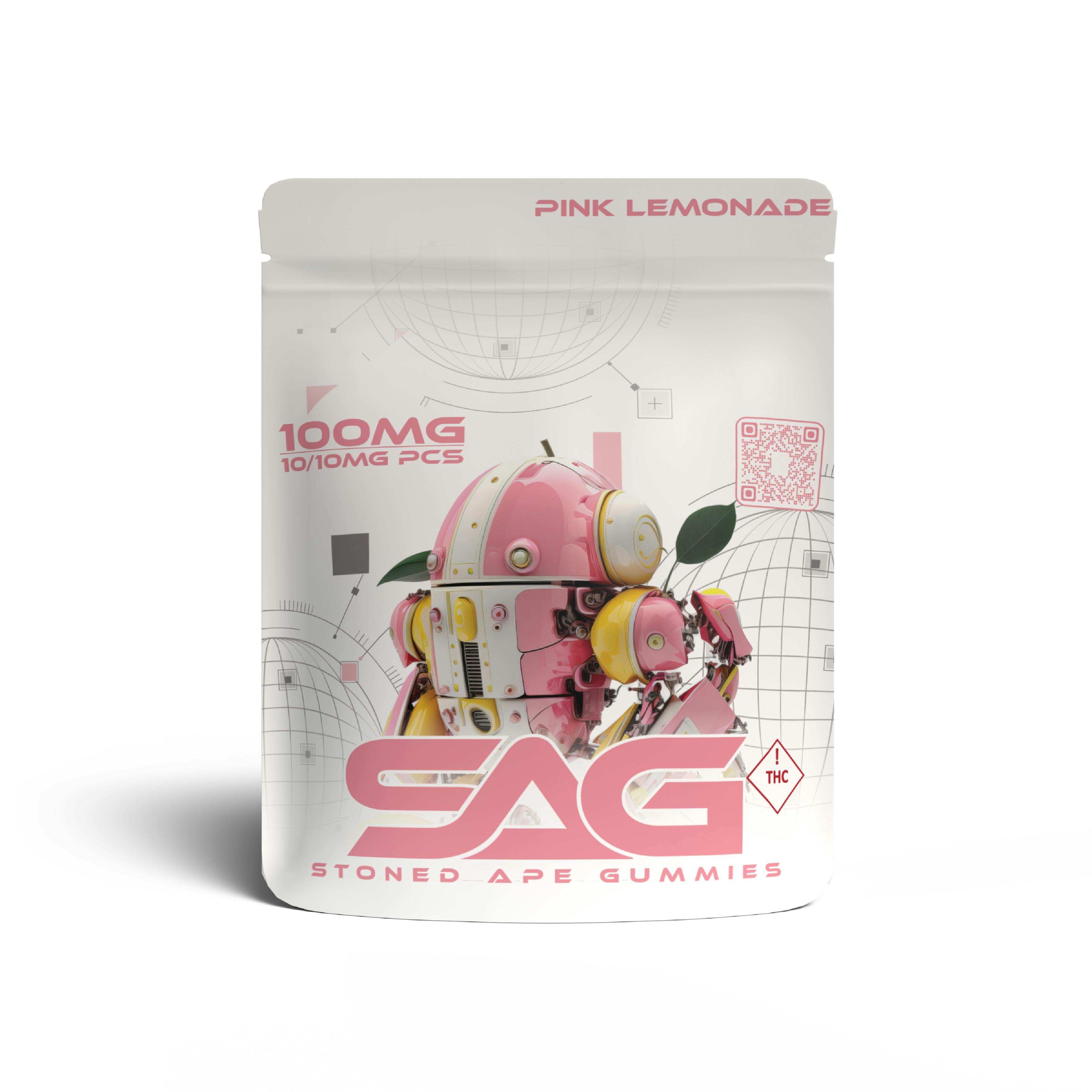 100mg Pink Lemonade Stoned Ape Gummies at Stoned Ape Canna Co.