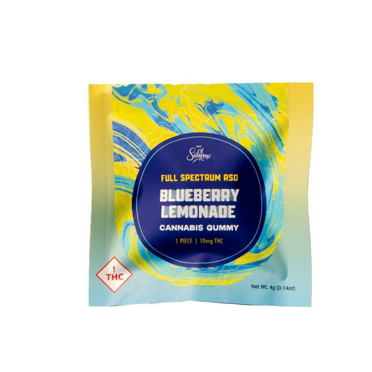 10mg Single Full Spectrum RSO Infused Gummy- Blueberry Lemonade
