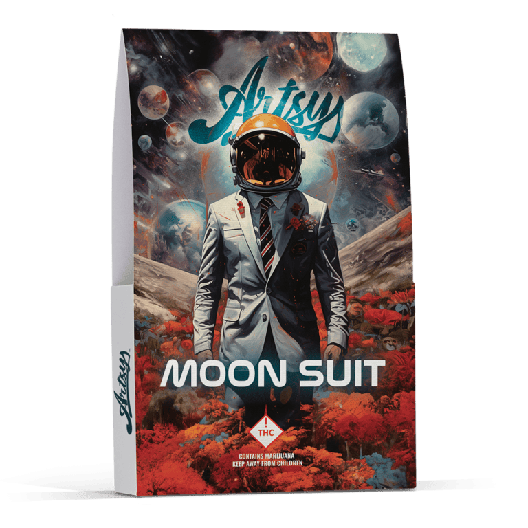 Artsy Cannabis Eighth Envelope | Moon Suit 3.5g Rec