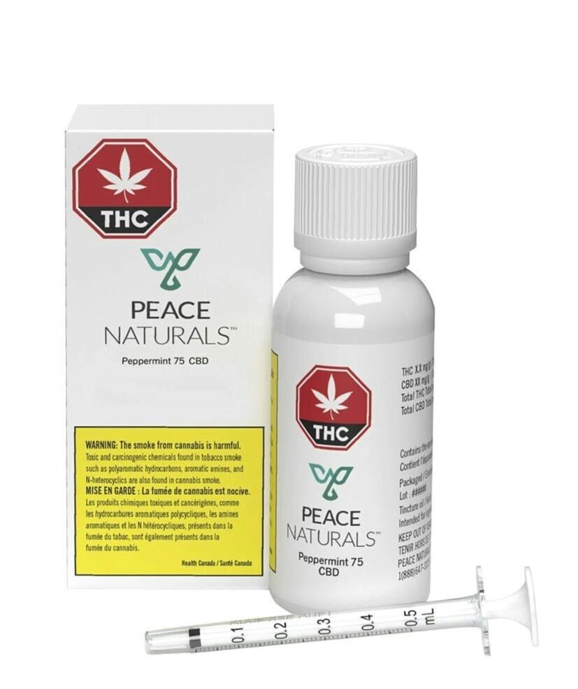 Peace Naturals - Peppermint 75 CBD Oil - 25ml