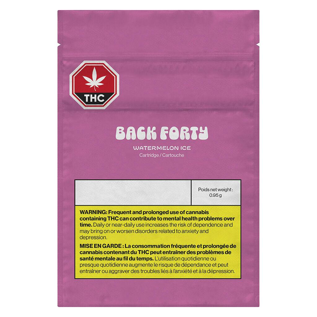 Back Forty - Watermelon Ice 510 Thread Cartridge - Indica - 0.95g