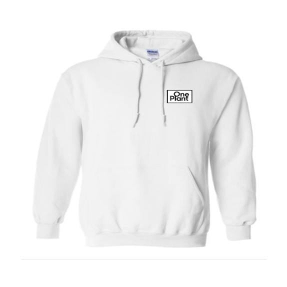 One Plant Hoodie White - Large