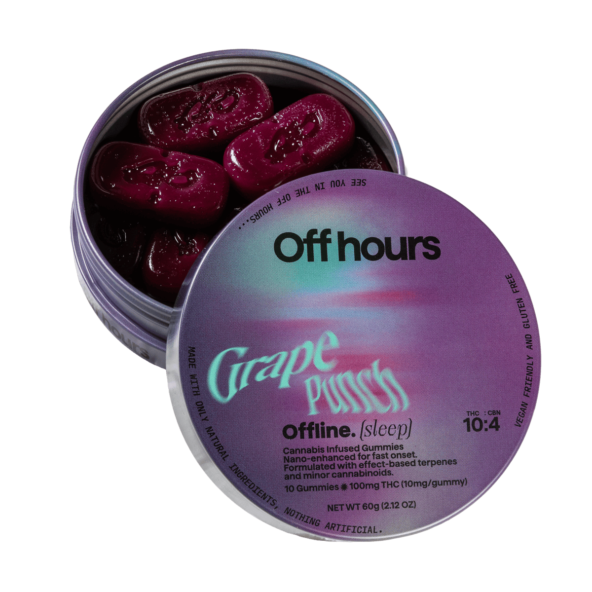 GRAPE PUNCH OFFLINE 100MG GUMMY 10:10:4