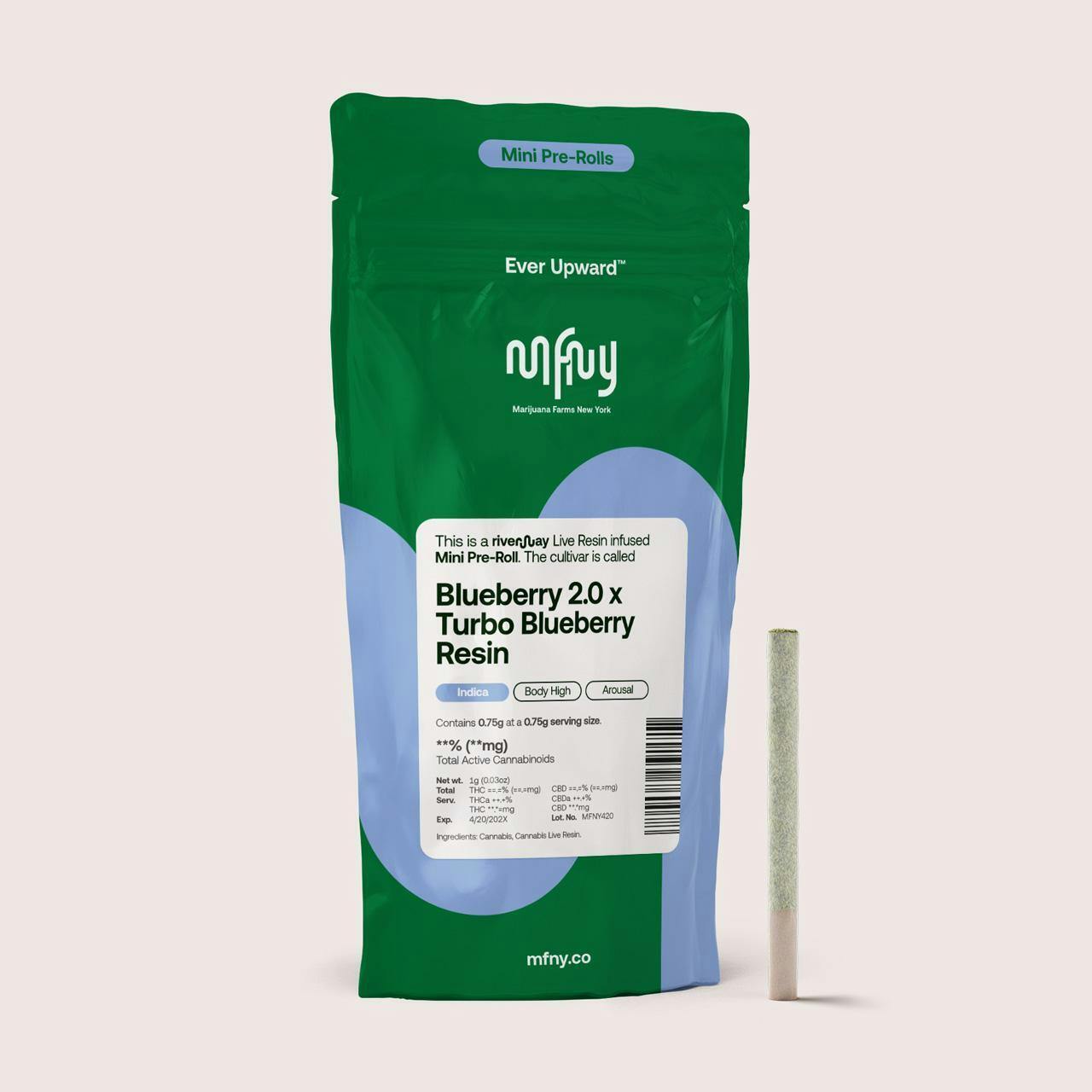 BLUEBERRY 2.0 X TURBO BLUEBERRY .75G INFUSED PREROLL