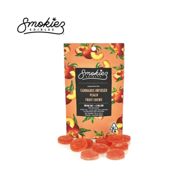 SMOKIEZ PEACH 100MG 10 PACK GUMMIES