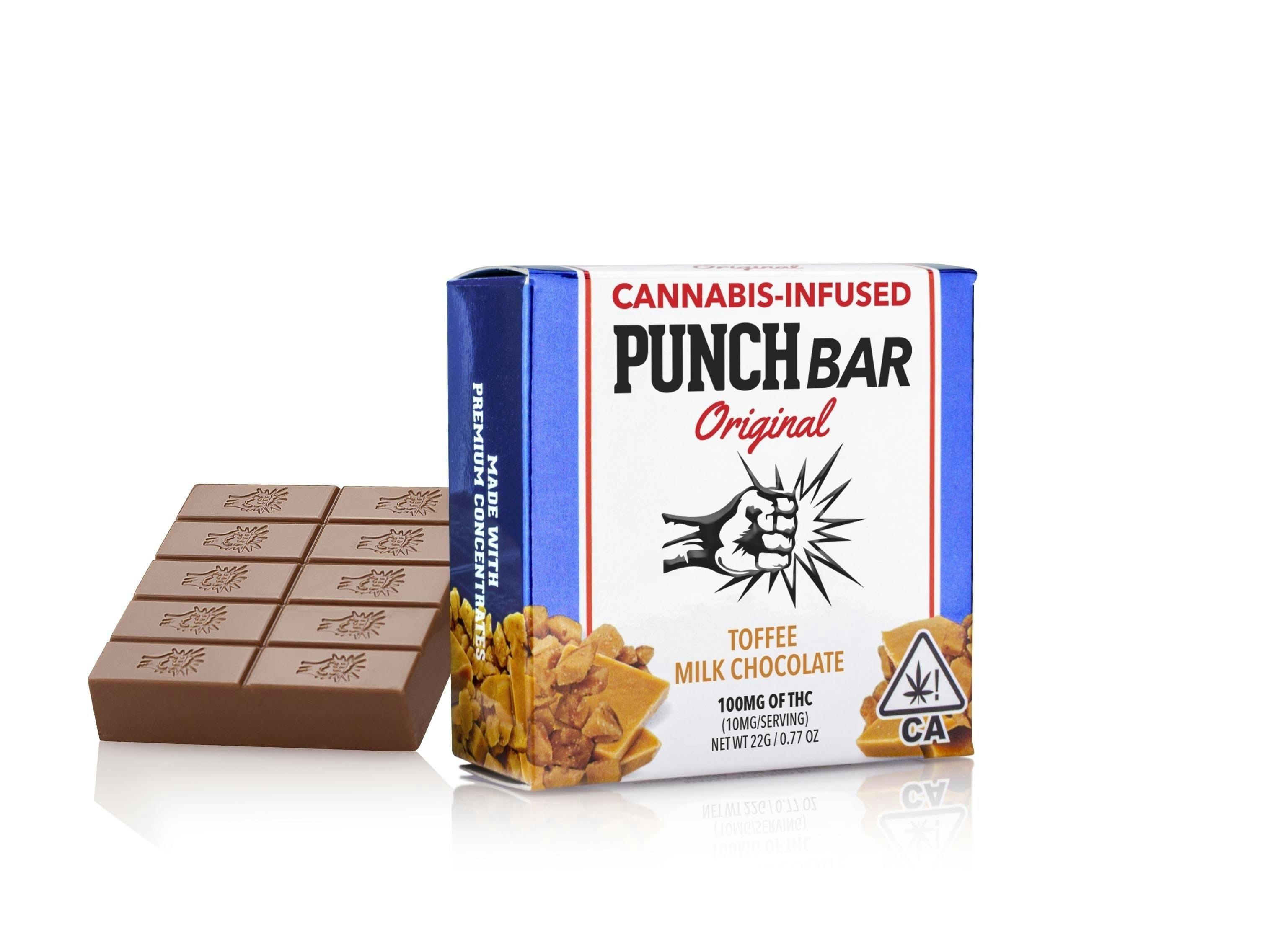 PUNCH TOFFEE MILK CHOCOLATE 100MG BAR