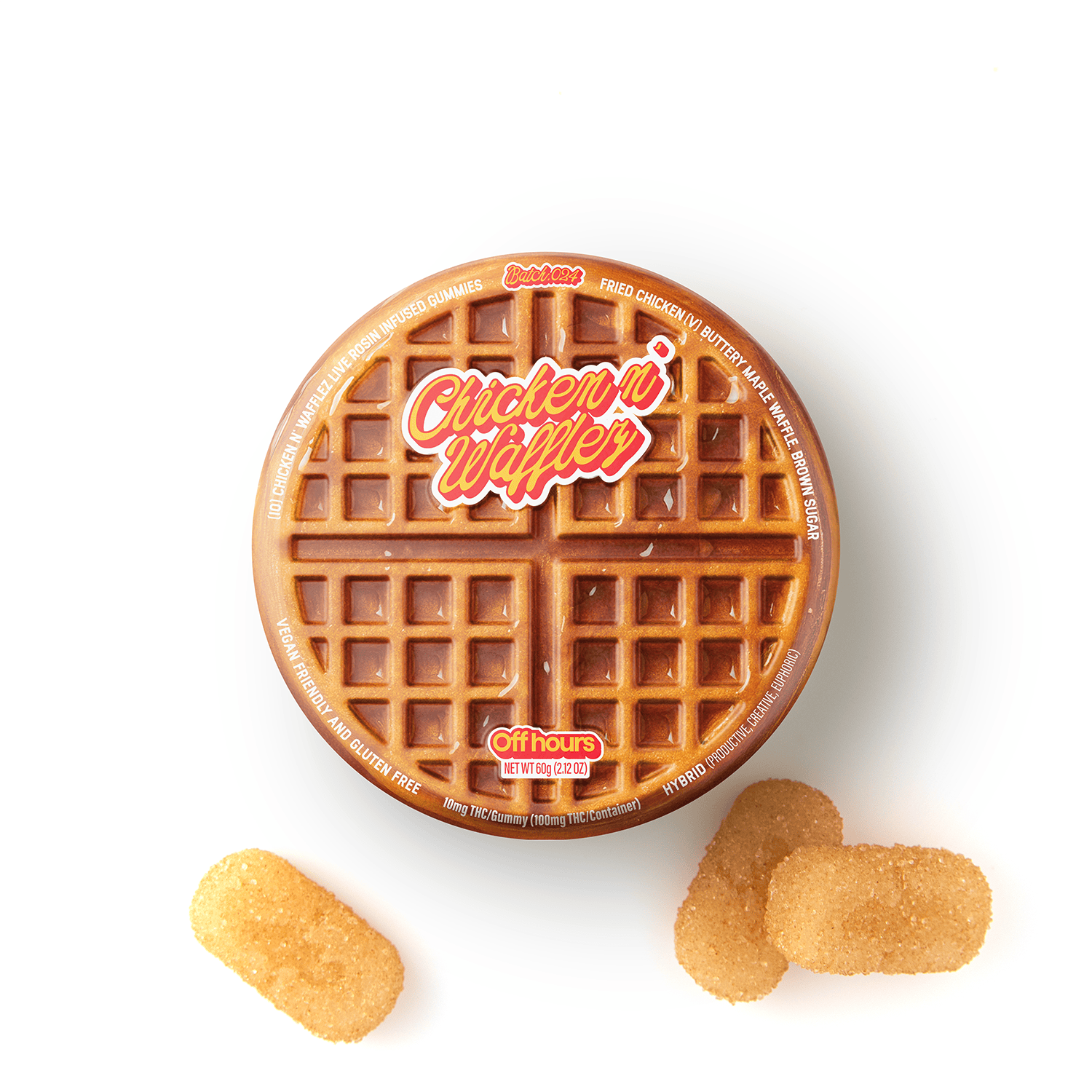 CHICKEN N WAFFLEZ 100MG LIVE ROSIN GUMMIES