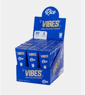 VIBES PAPERS RICE PAPERS CONE BLUE BOX 1-1/4