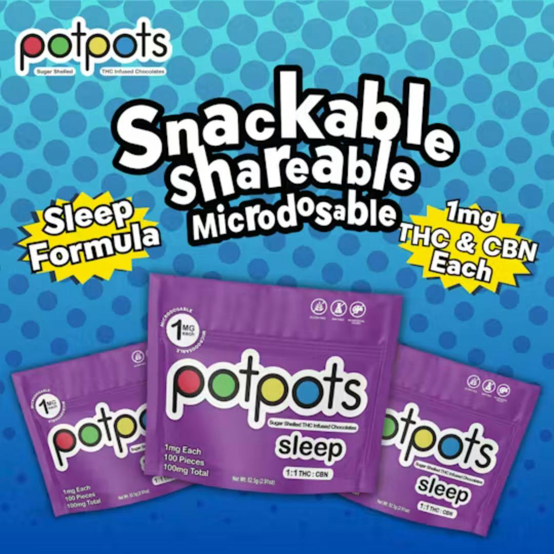 Potpots | 100mg Chocolate | Milk Chocolate Bites 100ct 1:1 THC:CBN