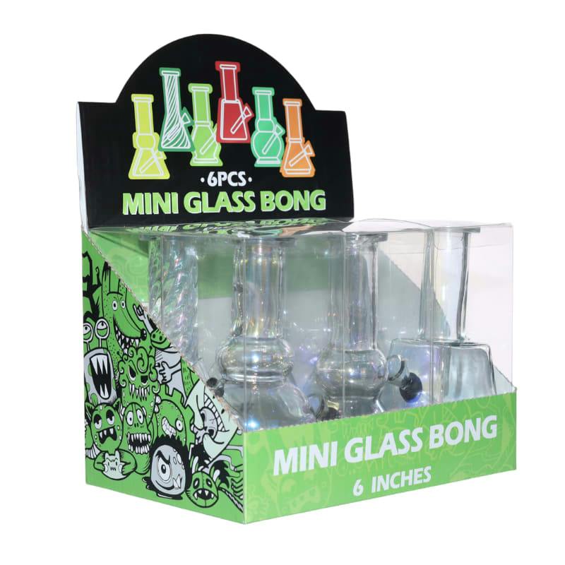 6" Iridescent Ice Mini Glass Bong