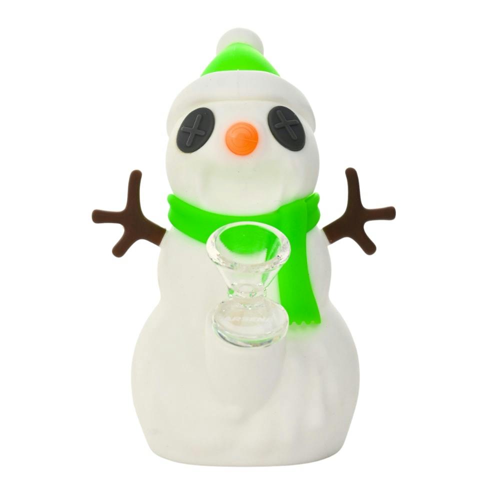 4" Snowman Silicone Waterpipe