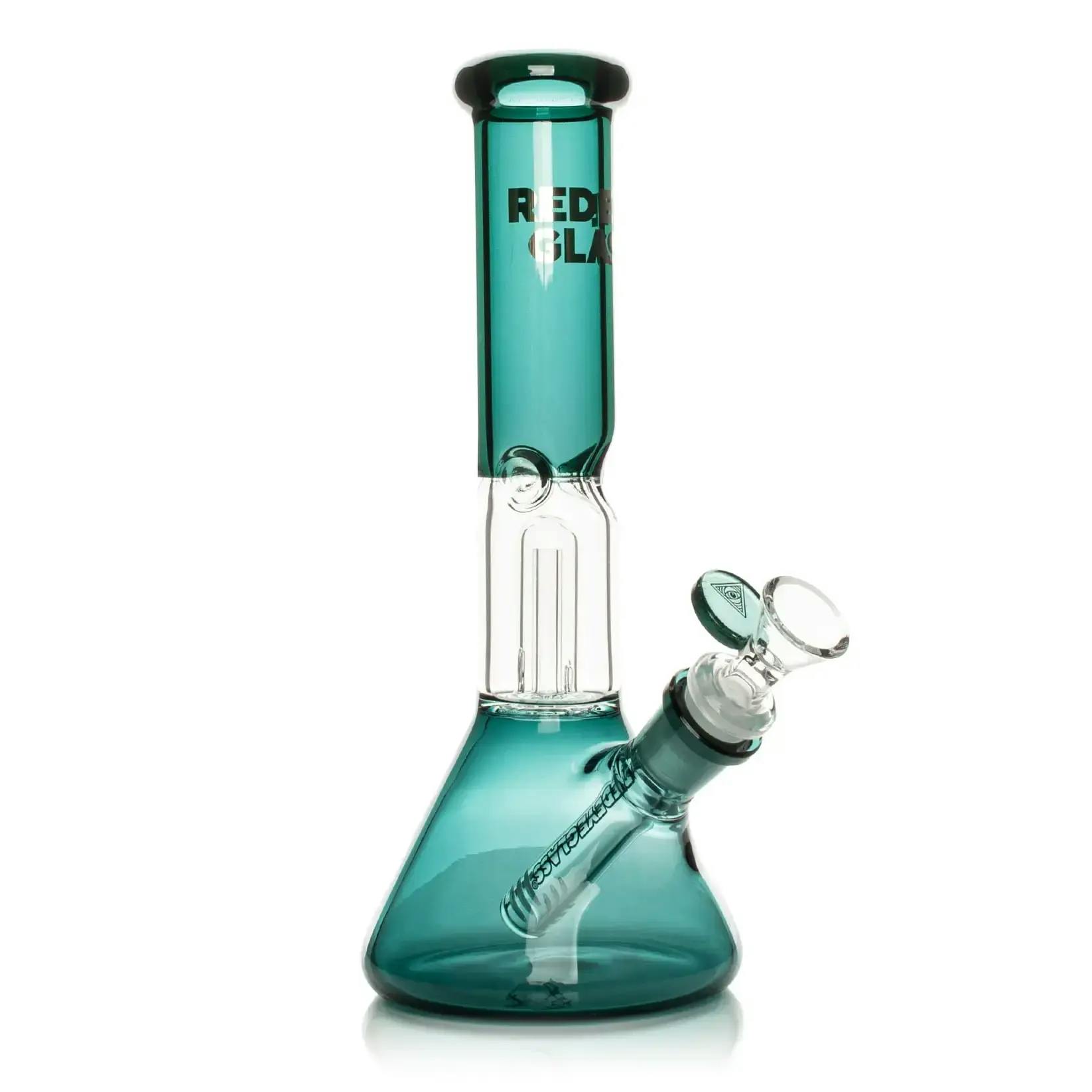 Red Eye Glass Teal 10" Dome Perc Bong