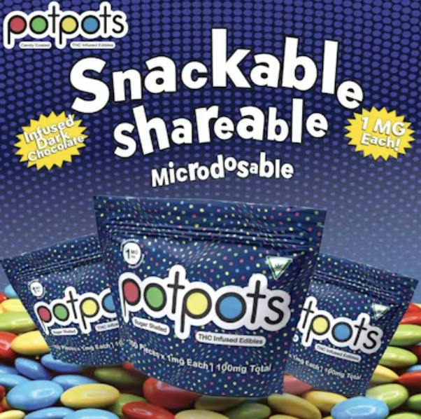Potpots | 100mg THC Chocolate | Dark Chocolate