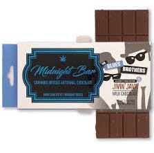 Midnight Bar | 200mg THC Chocolate Bar | THe Blues Brothers | Jivin Java Milk Chocolate