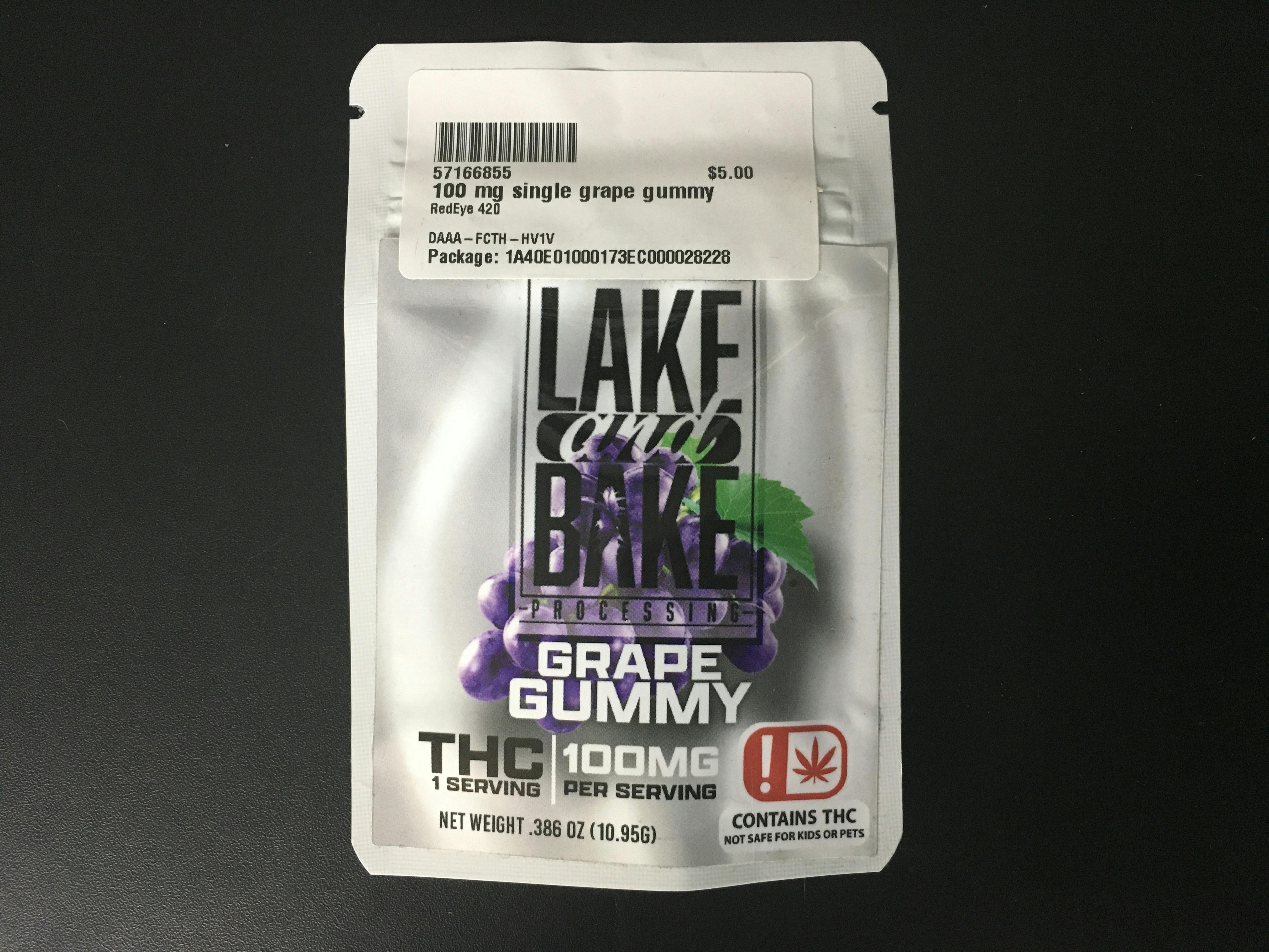 100 mg single grape gummy