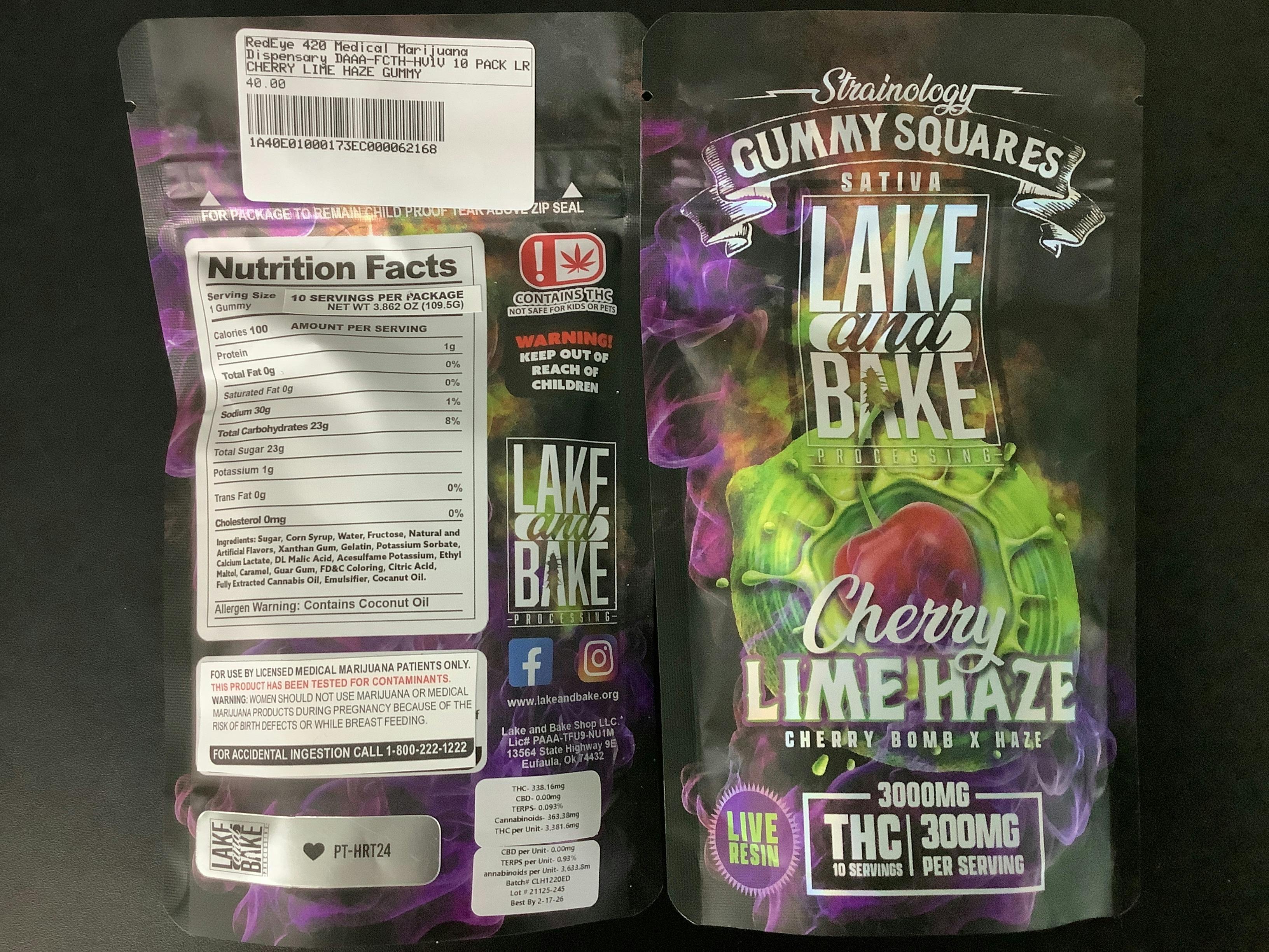 10 PACK LR CHERRY LIME HAZE GUMMY