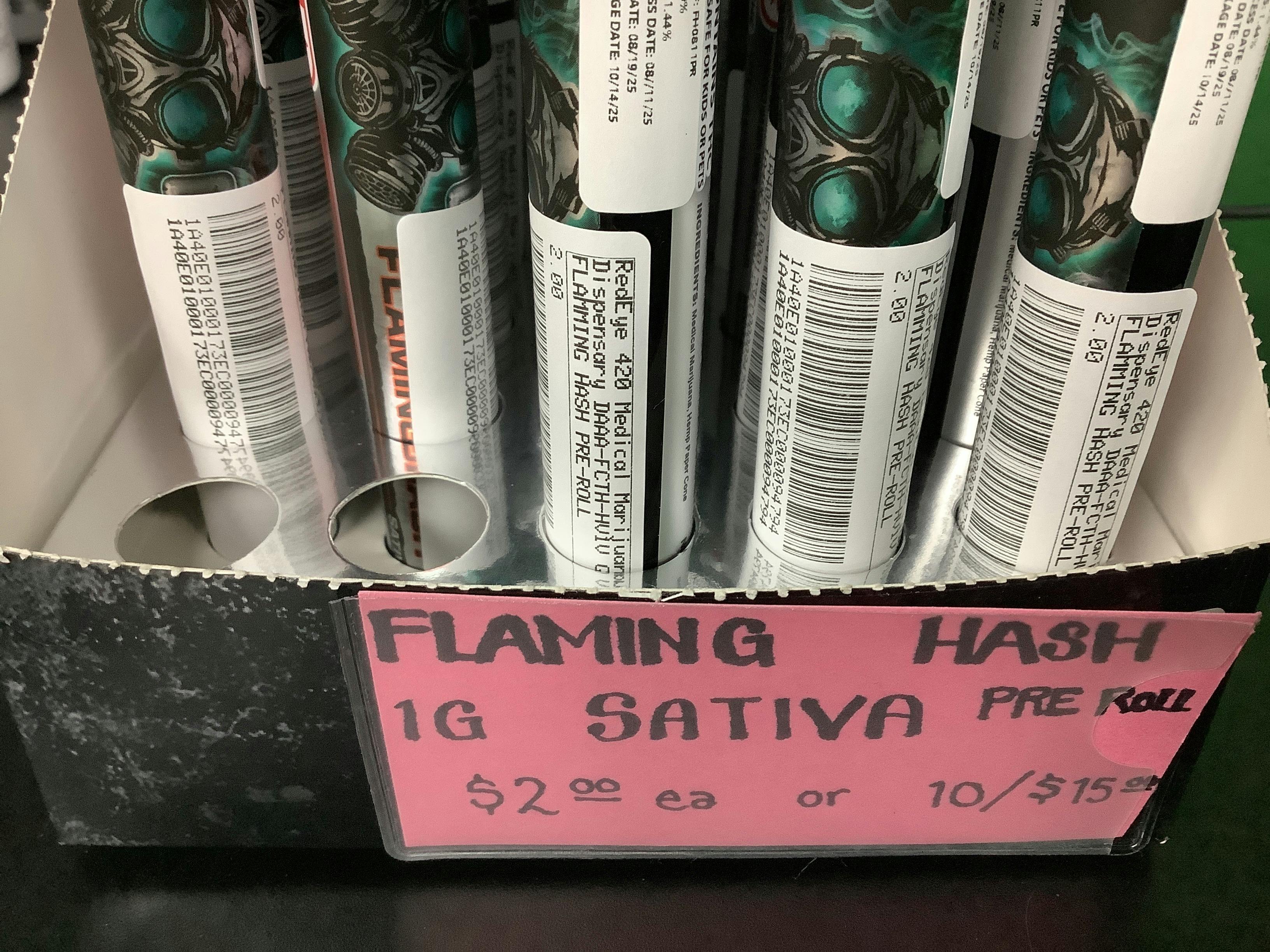 GASSERS FLAMMING HASH PRE-ROLL at RedEye 420 Medical Marijuana Dispensary
