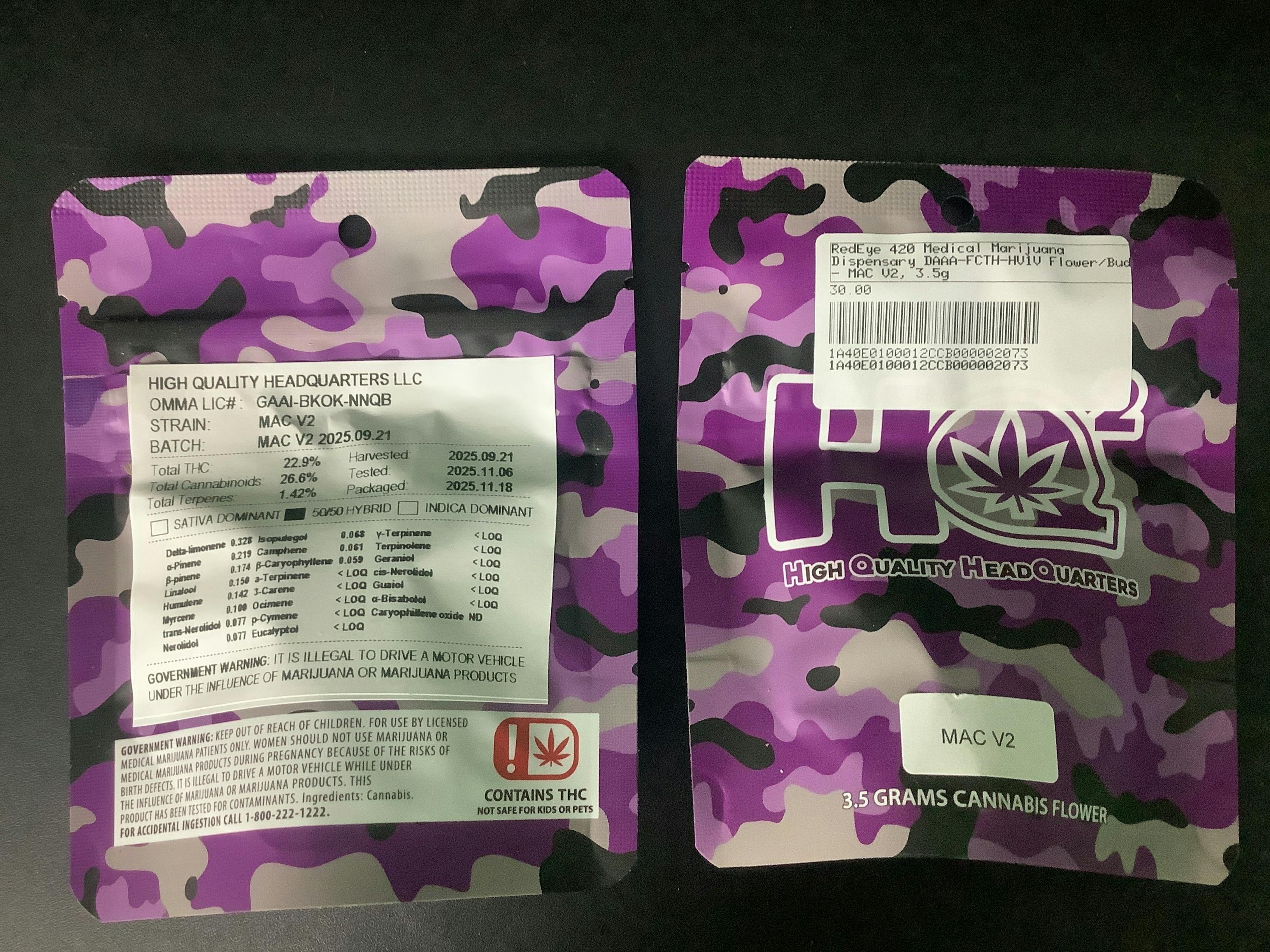Flower/Bud - MAC V2, 3.5g