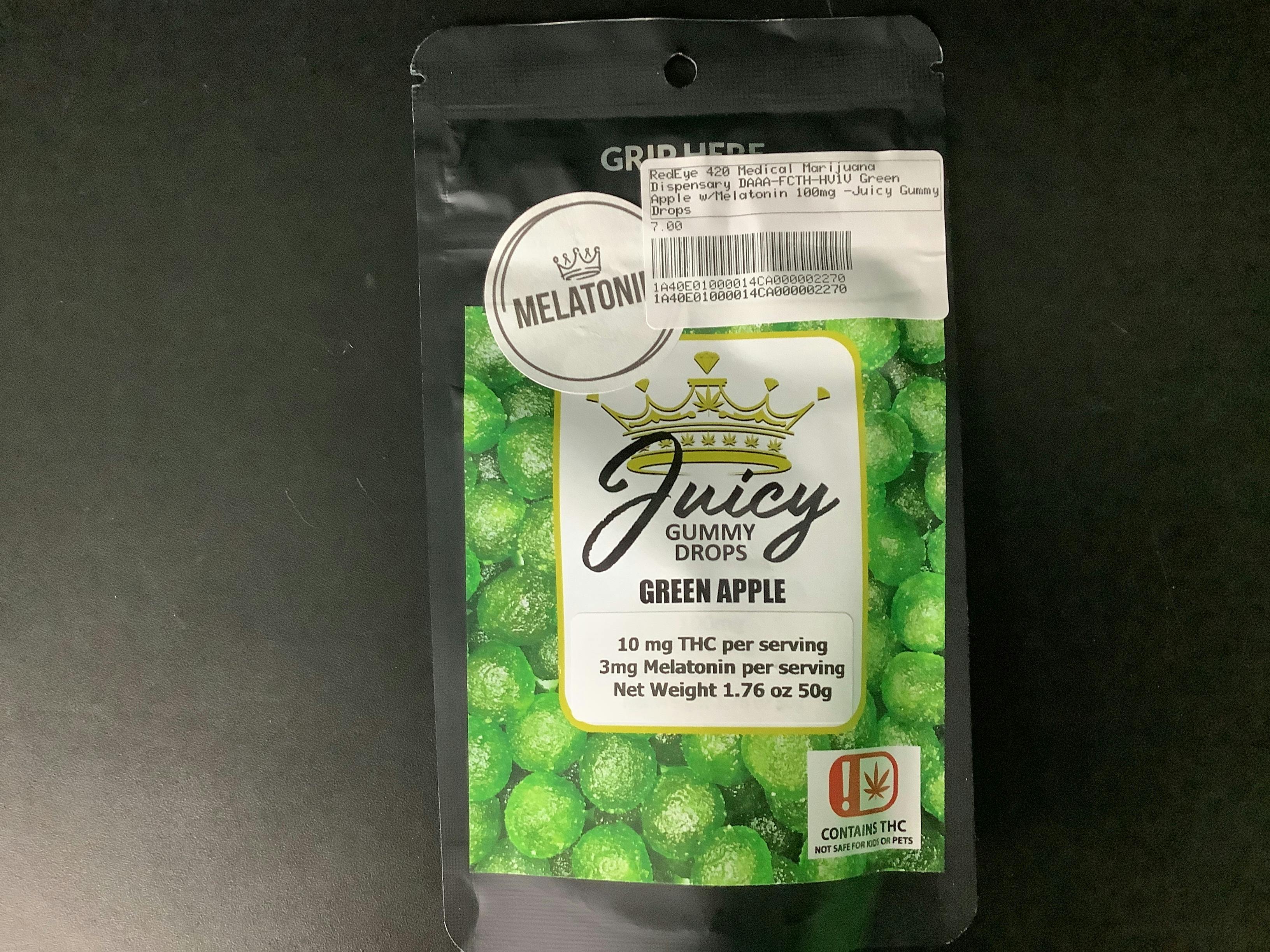 Green Apple w/Melatonin 100mg -Juicy Gummy Drops
