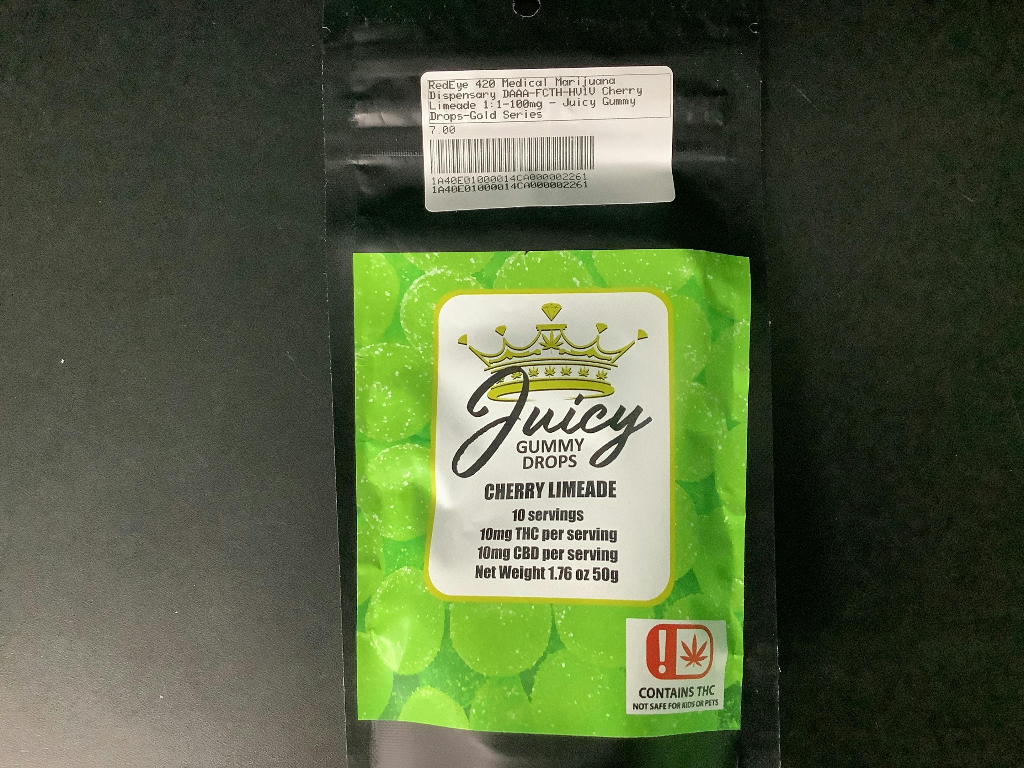 Cherry Limeade 1:1-100mg - Juicy Gummy Drops-Gold Series