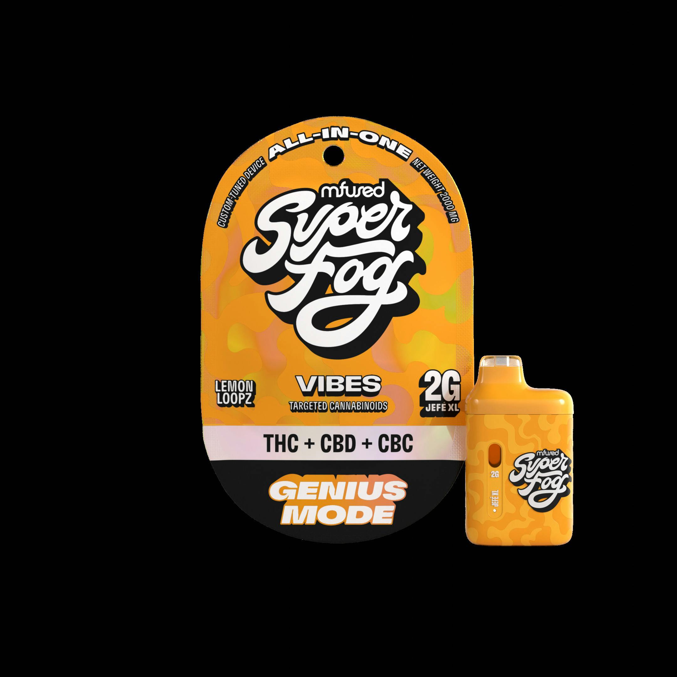 Mfused Super Fog - Vibes Jefe XL - AIO Liquid Diamonds - Genius Mode Lemon Loopz (S) (2.0g)