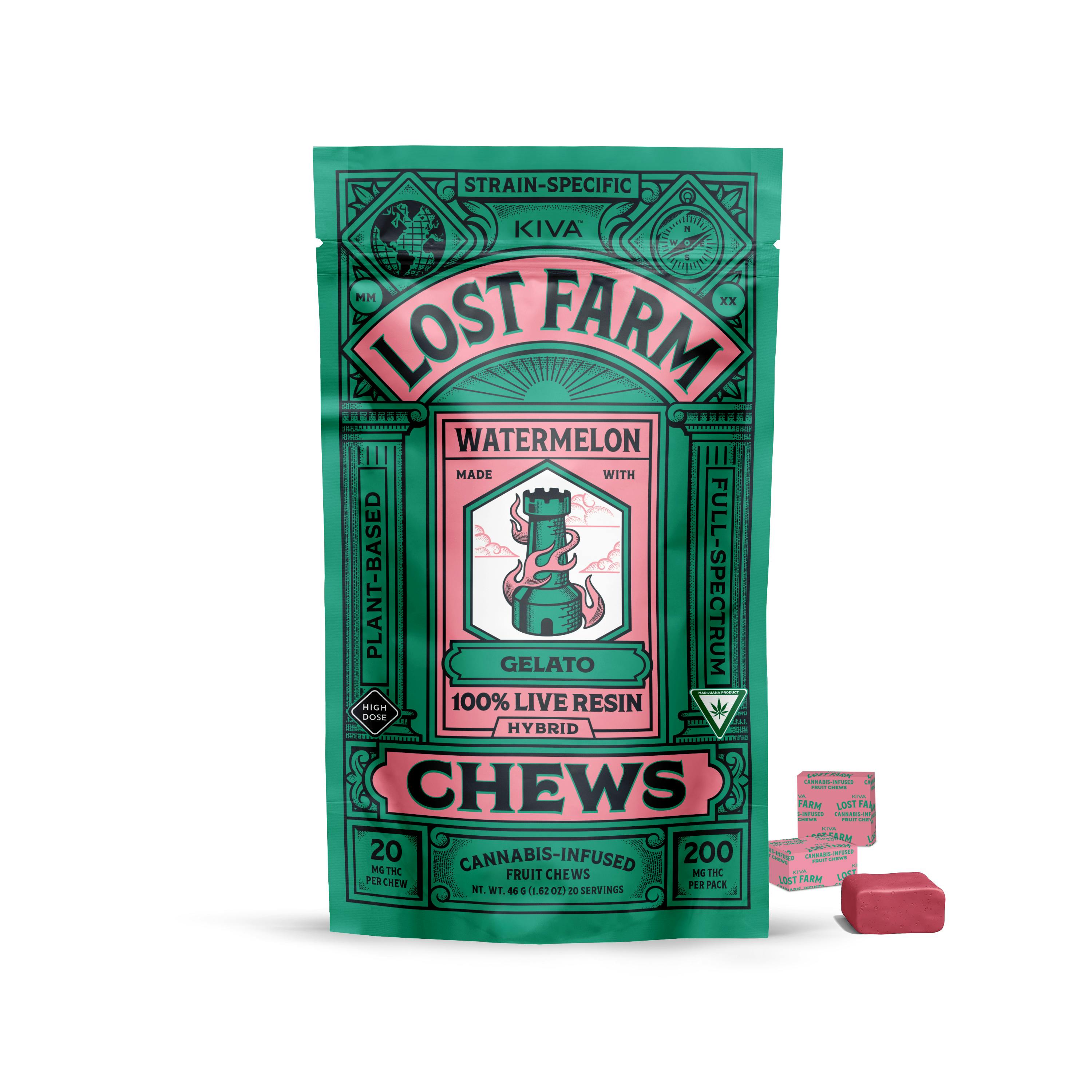Lost Farm - Chew - 200mg - Watermelon x Gelato