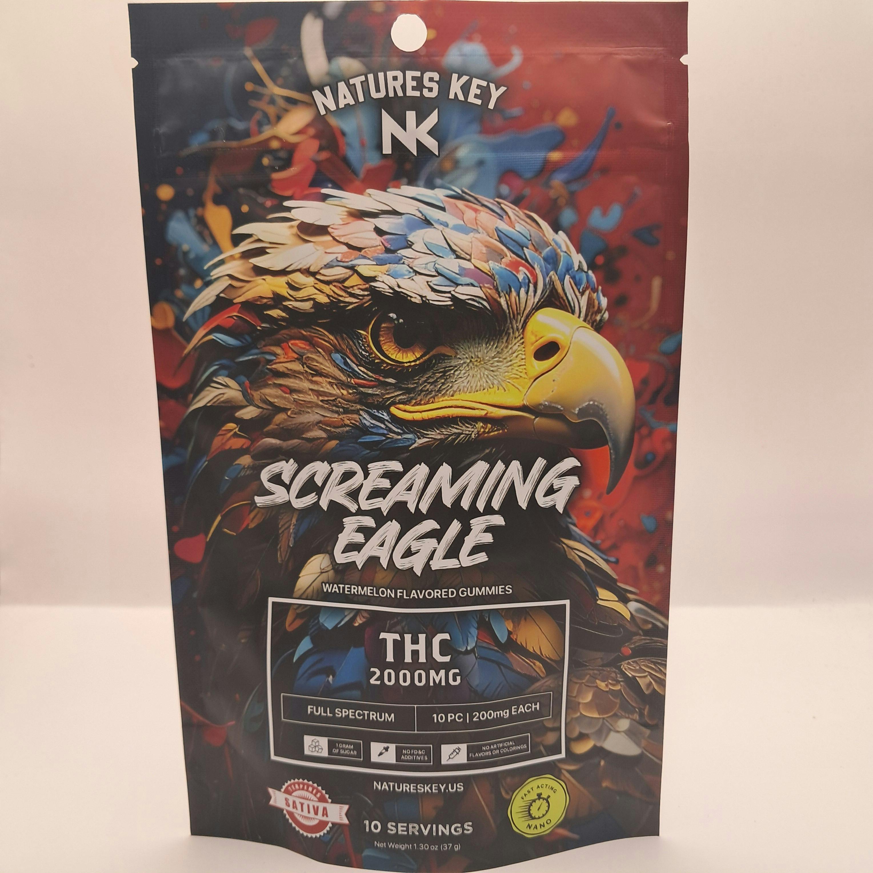 Natures Key | Watermelon Screamin Eagle Gummies | 2000mg by Natures Key Edibles