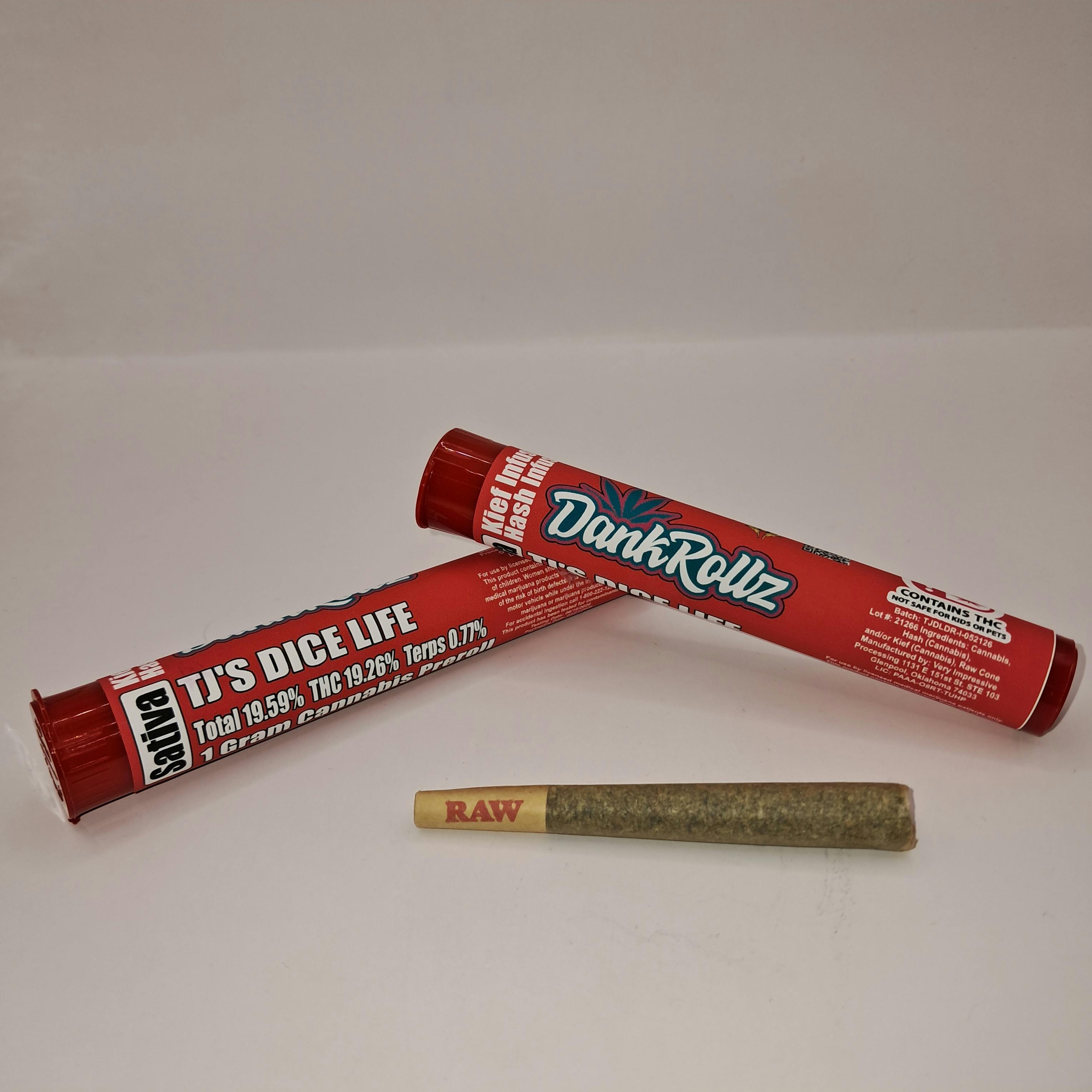 Dank Rollz | TJs Dice Life (S) | 1g by VIP PreRolls