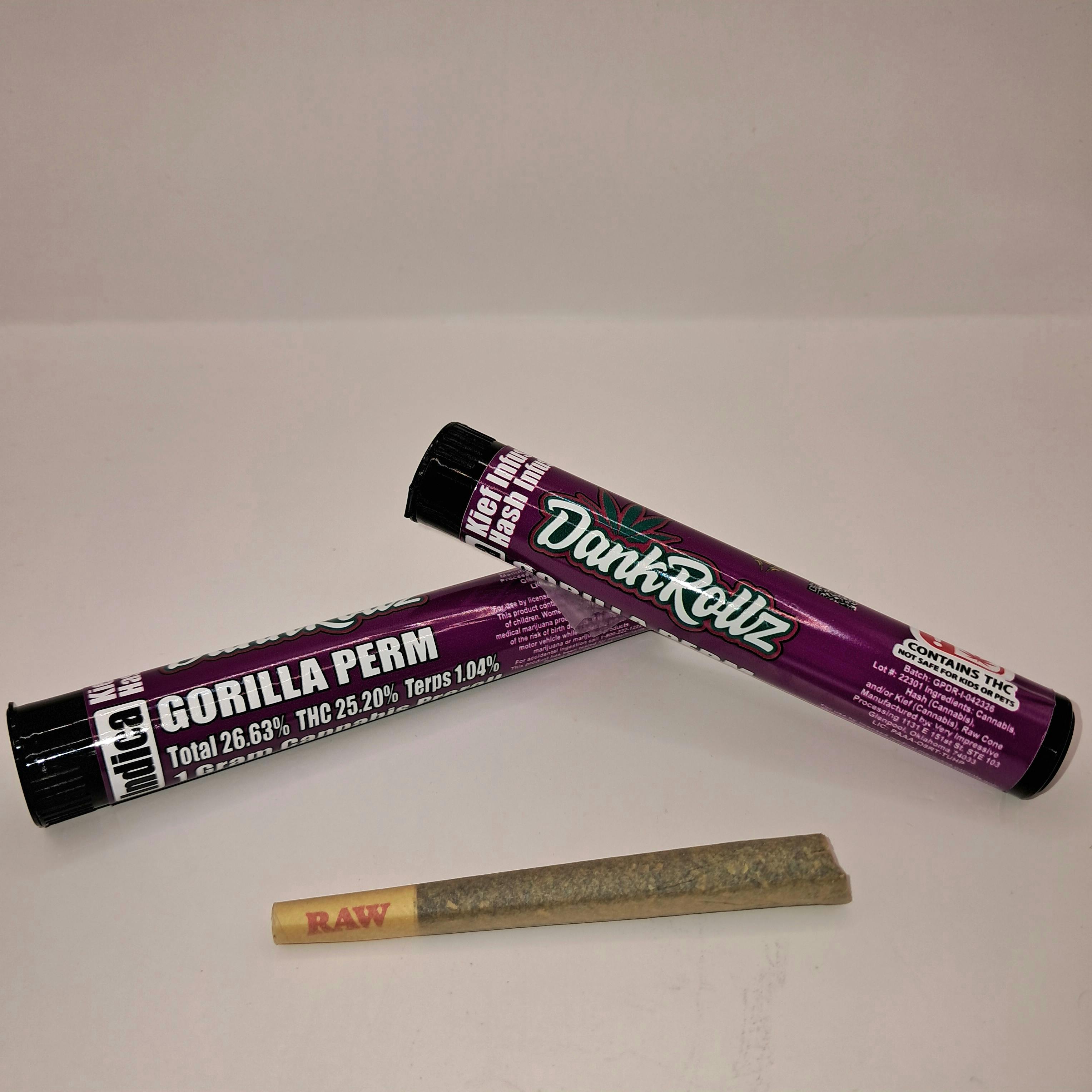 Dank Rollz | Gorilla Perm (I) | 1g by VIP PreRolls
