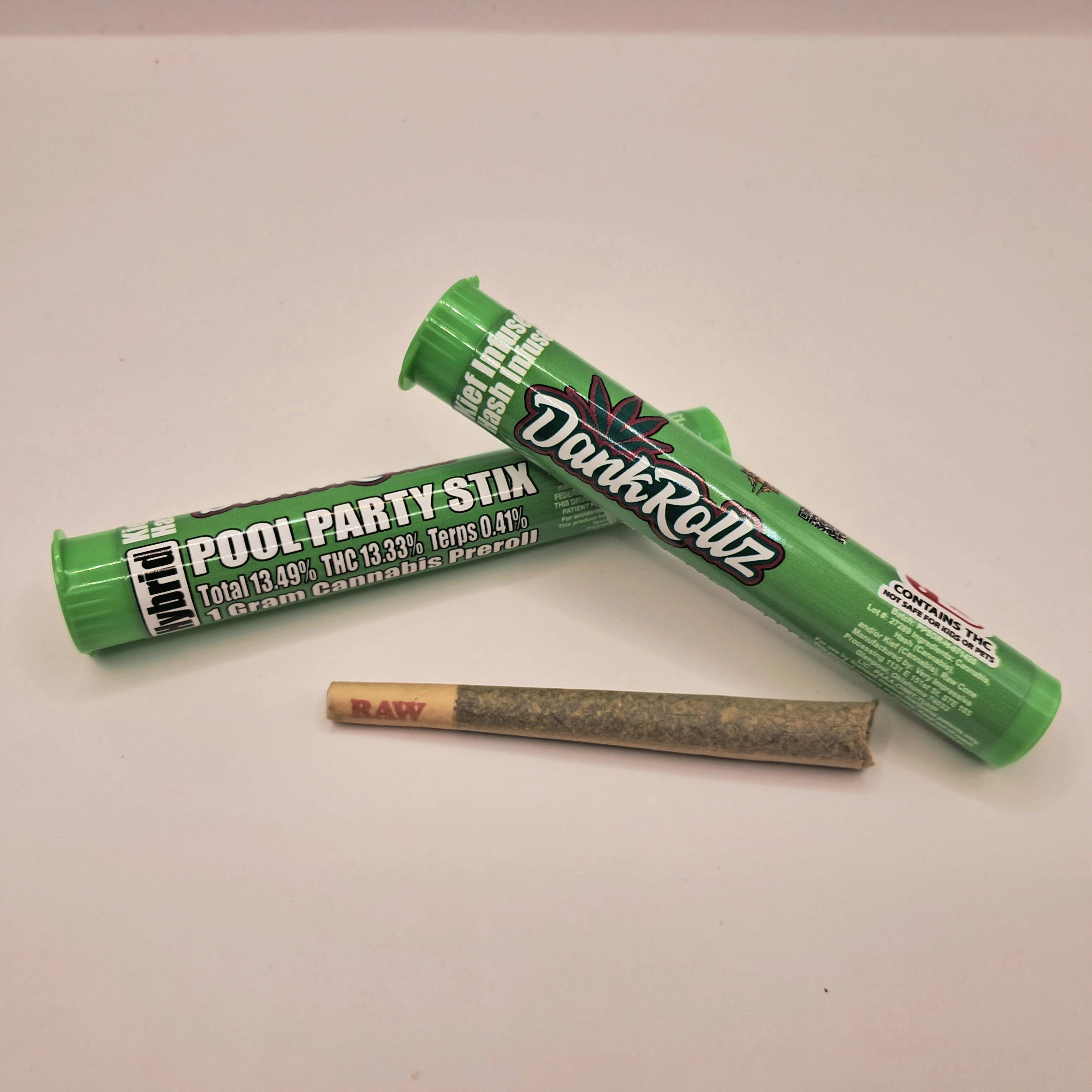 Dank Rollz | Pool Party Stix (H) | 1g by VIP PreRolls
