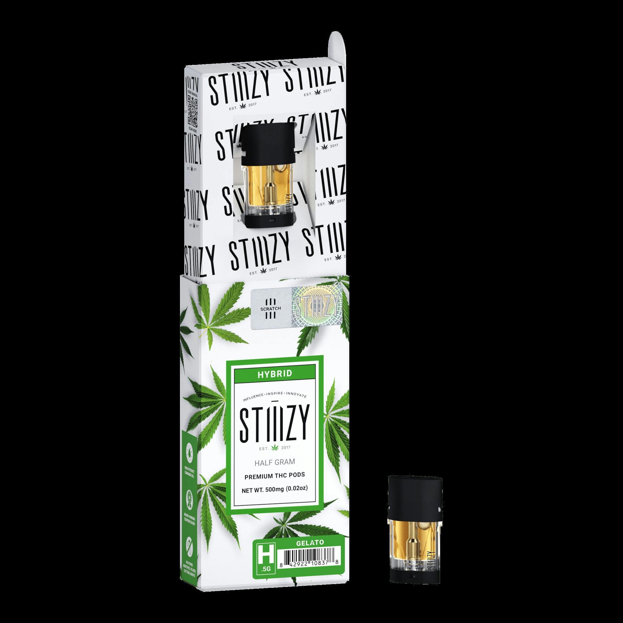 Stiiizy | Vape | Pod | Gelato | .5g | Hybrid | 86.36% THC