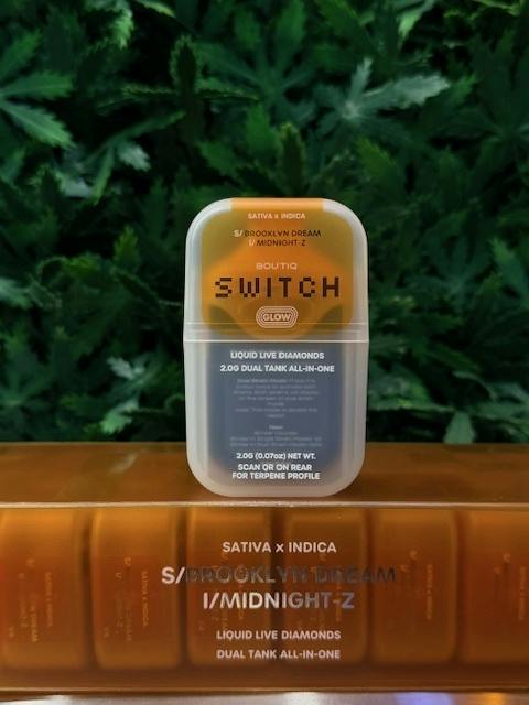 Boutiq | Vape | AIO | Brooklyn Dream x Midnight Z | Liquid Live Diamonds | 2g | Dual Tank | Sativ...