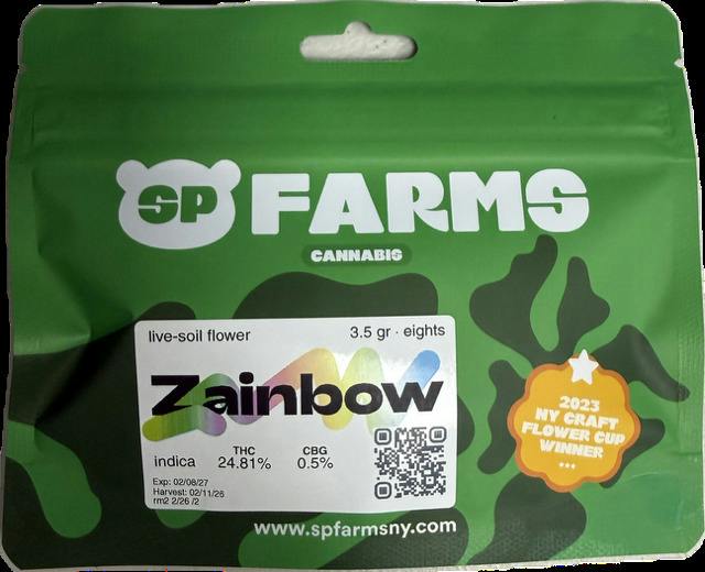 SP Farms | Flower | Zainbow | 3.5g | Indica | THC 24.81%