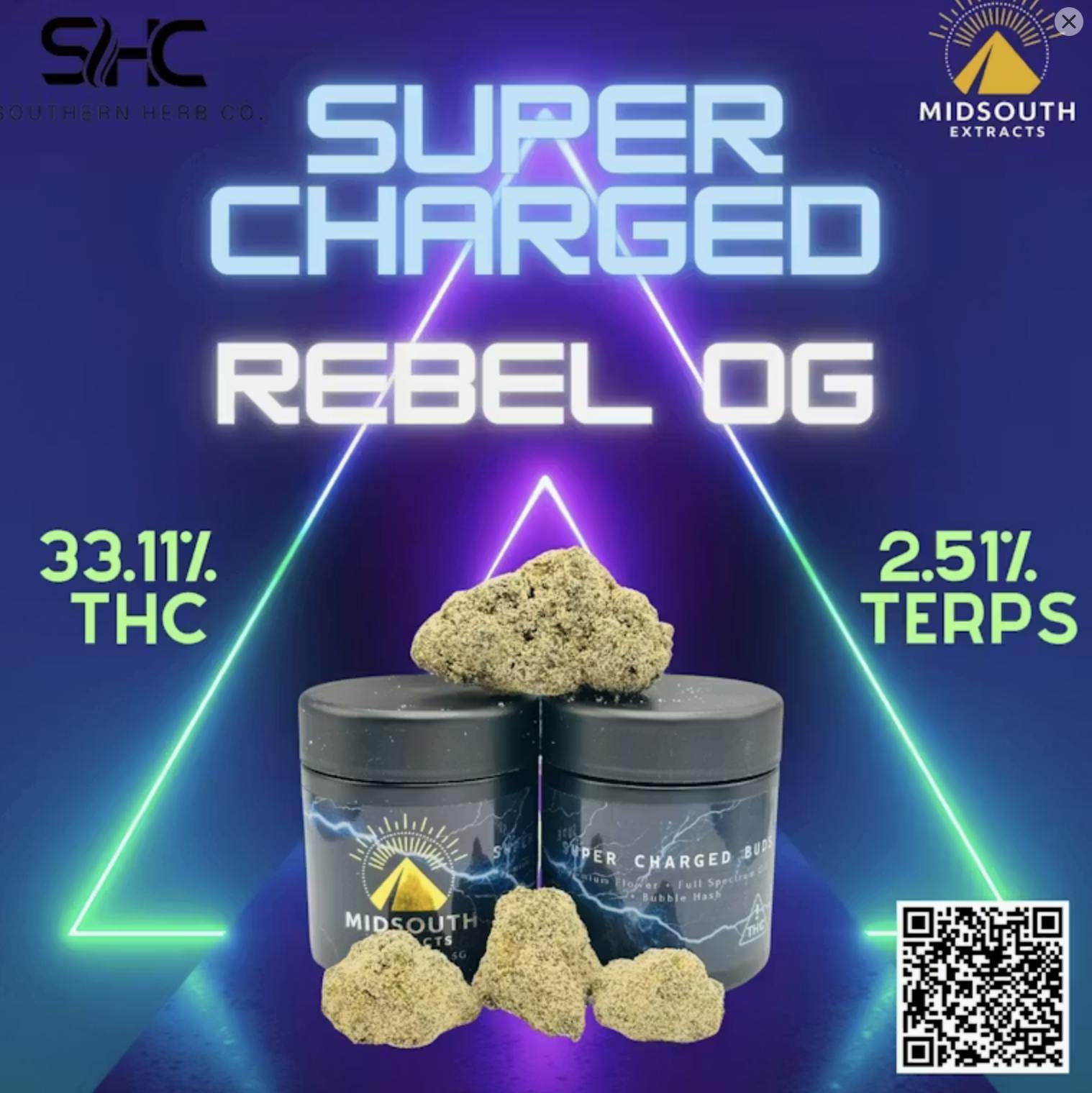Rebel Og Super Charged Bud Midsouth Extracts
