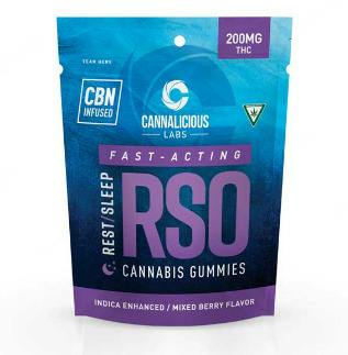 Cannalicious - Gummies - 200mg RSO Rest - Mixed Berry - Indica