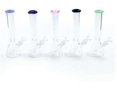 8" Color Lip Beaker Bong with Flower Bowl