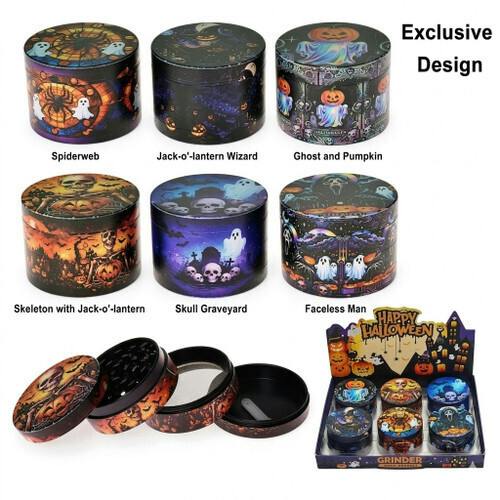 Zinc Grinder - Halloween - 55mm 4pc - Assorted Colors