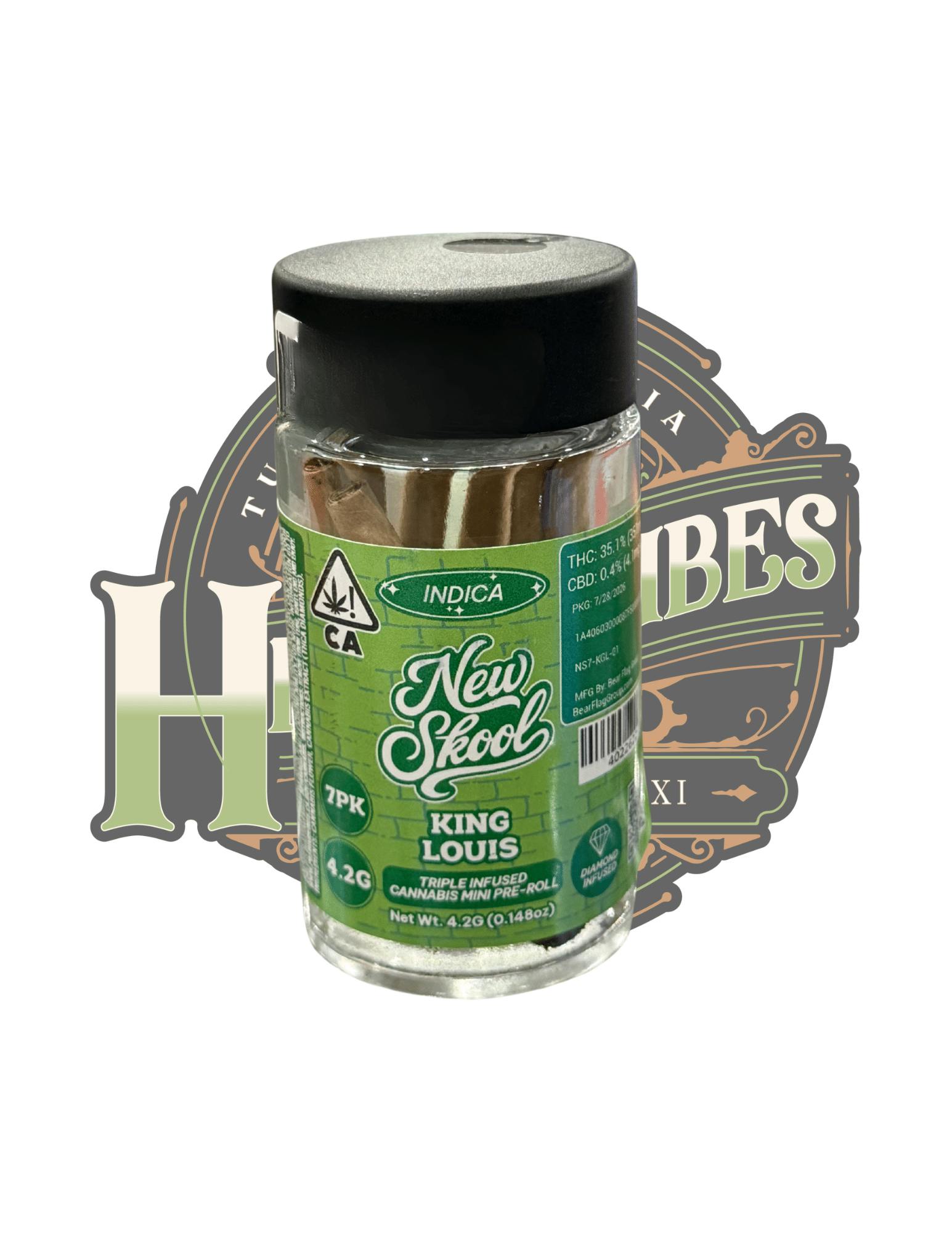 NEW SKOOL - King Louis - Infused Pre-Roll 7Pk - Indica- New Skool