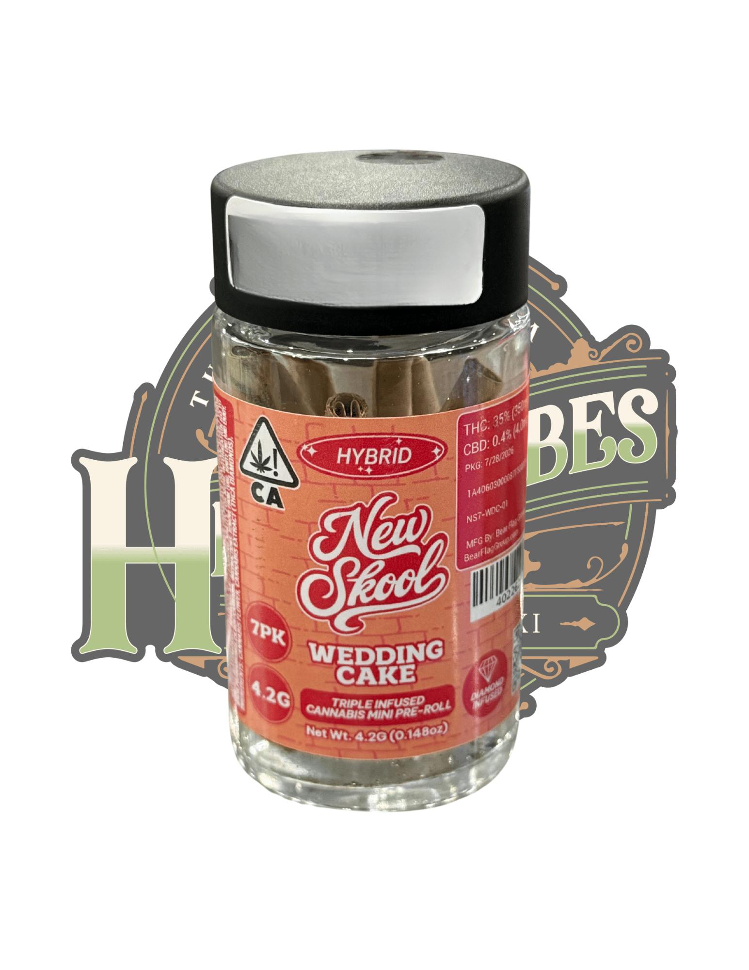 NEW SKOOL - Wedding Cake - Infused Pre-Roll 7Pk - Hybrid - New Skool