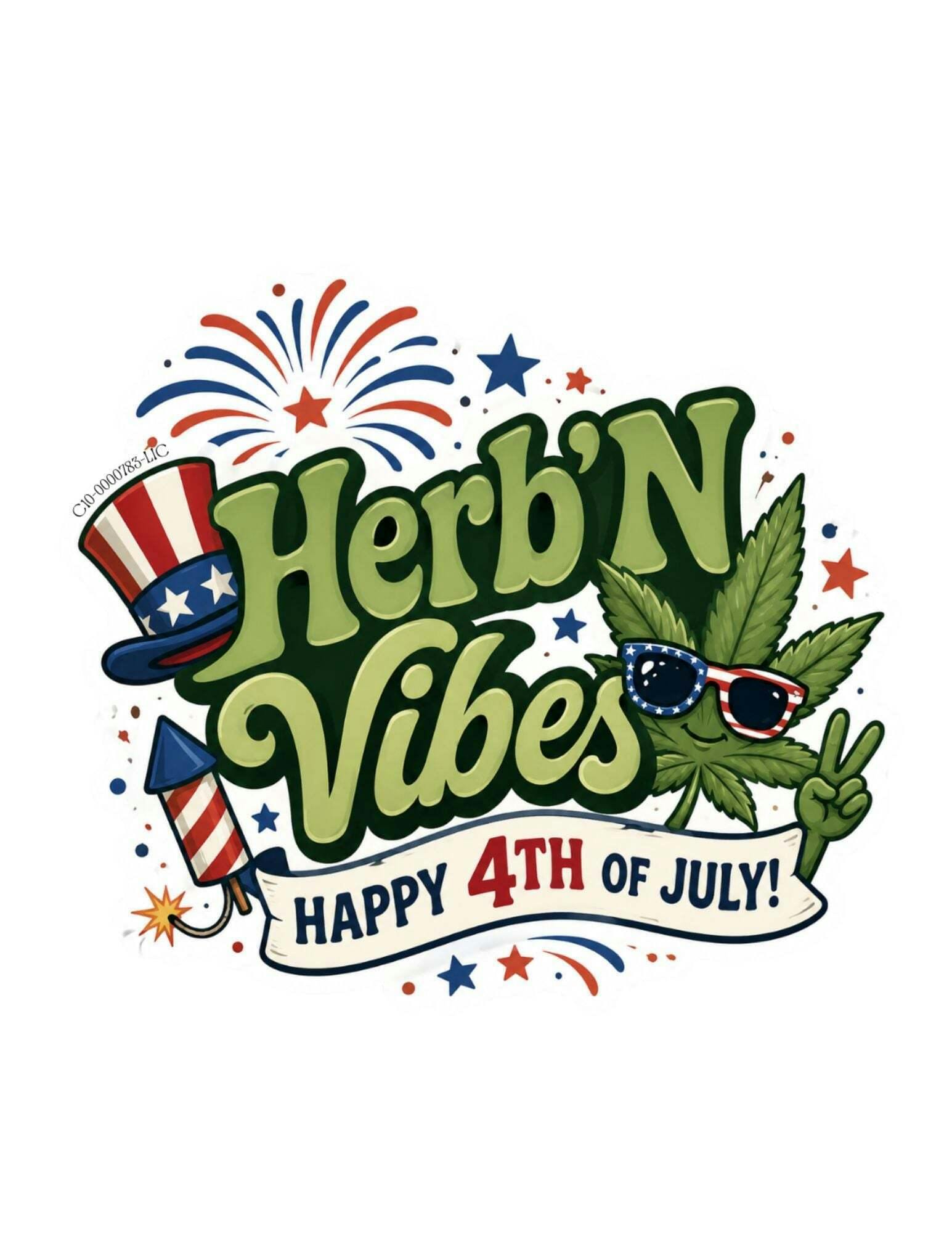 Herb'N Vibes - Sticker - 4th of July