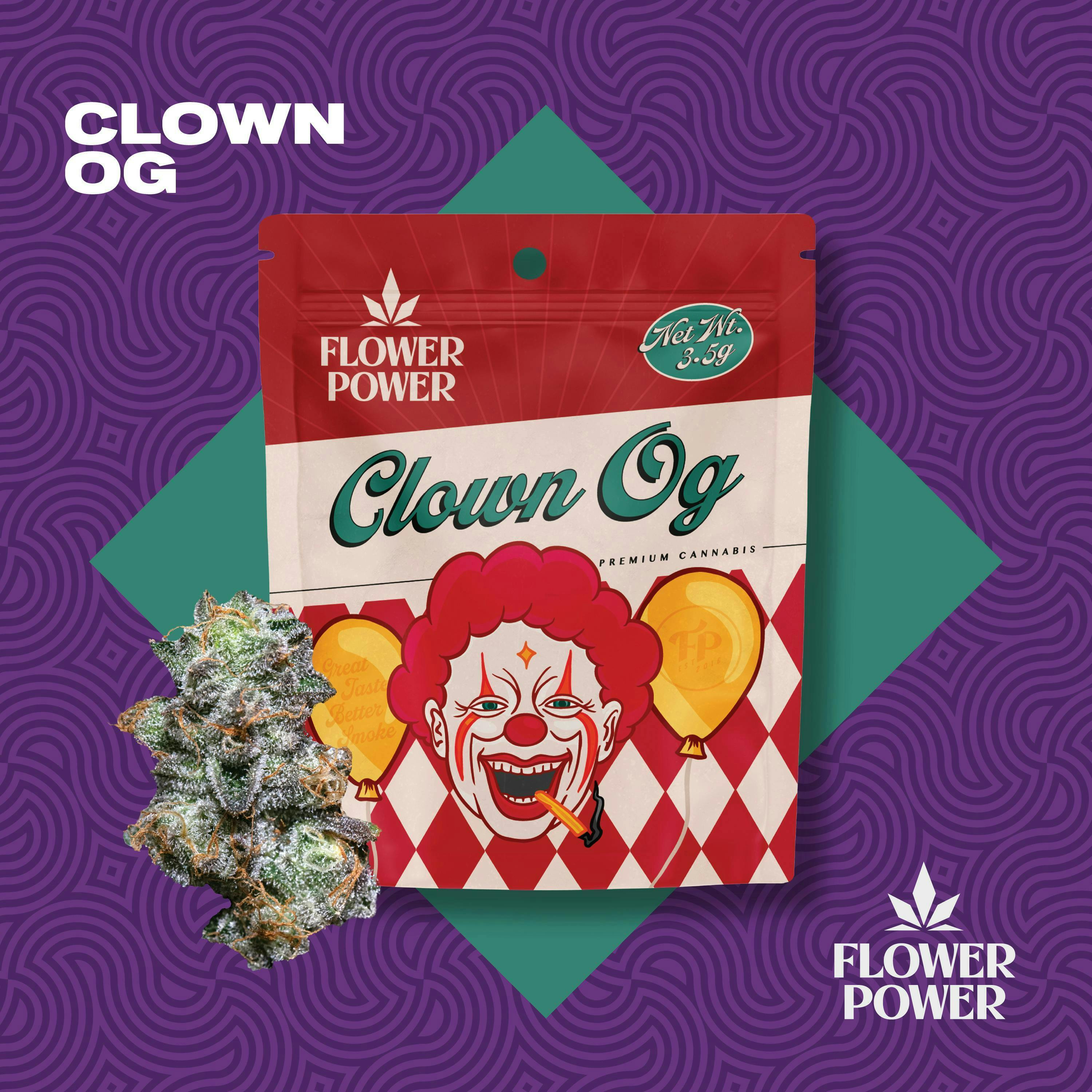 Flower Power - 3.5g Prepack - Clown OG cannabis product