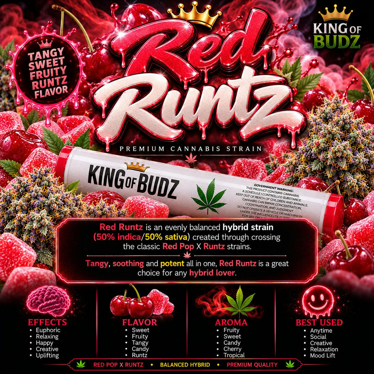 KOB - 1g Preroll - Red Runtz