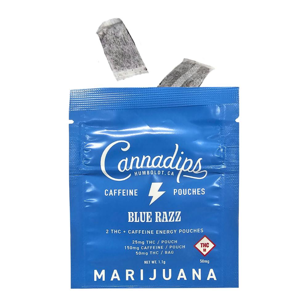 50MG BLUE RAZZ + CAFFEINE POUCHES at SWADE Dispensary Delmar