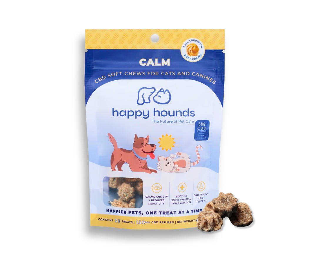 5mg Peanut Butter Chews 30 Pack | Happy Hounds | Pet Care